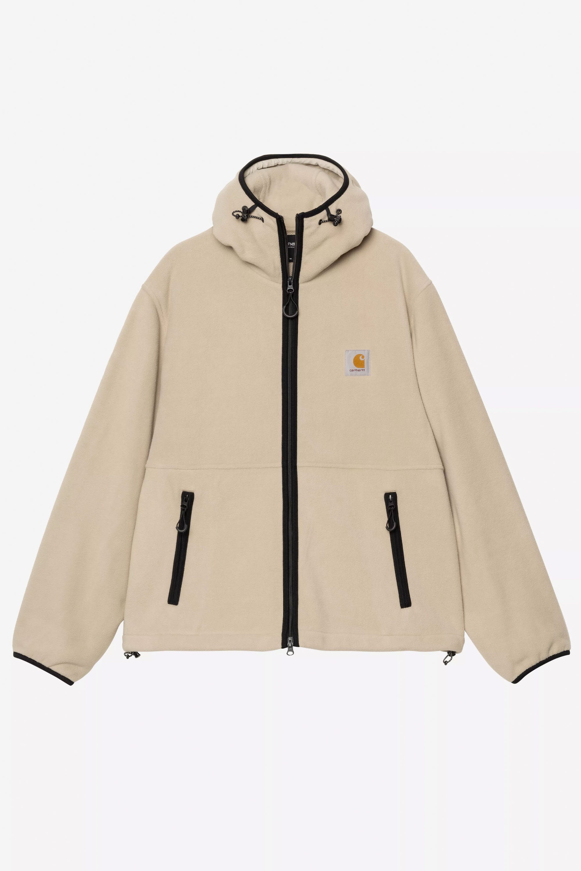 Happylifeshops Carhartt WIP hooded fleece liner jacket in Fleur De Sel
