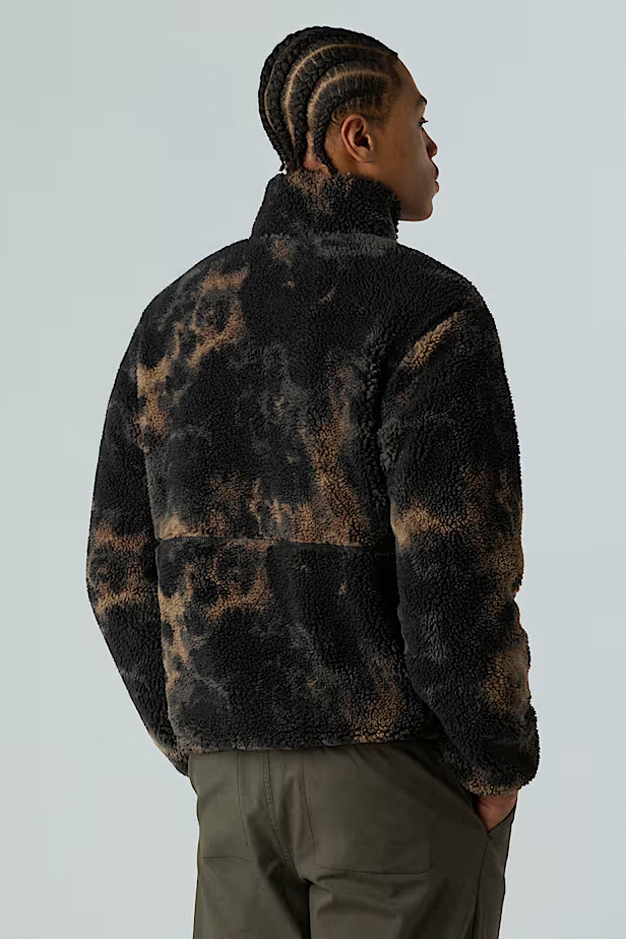 Happylifeshops The North Face Men’s Extreme Pile Printed Pullover Fleece in Mocha Brown