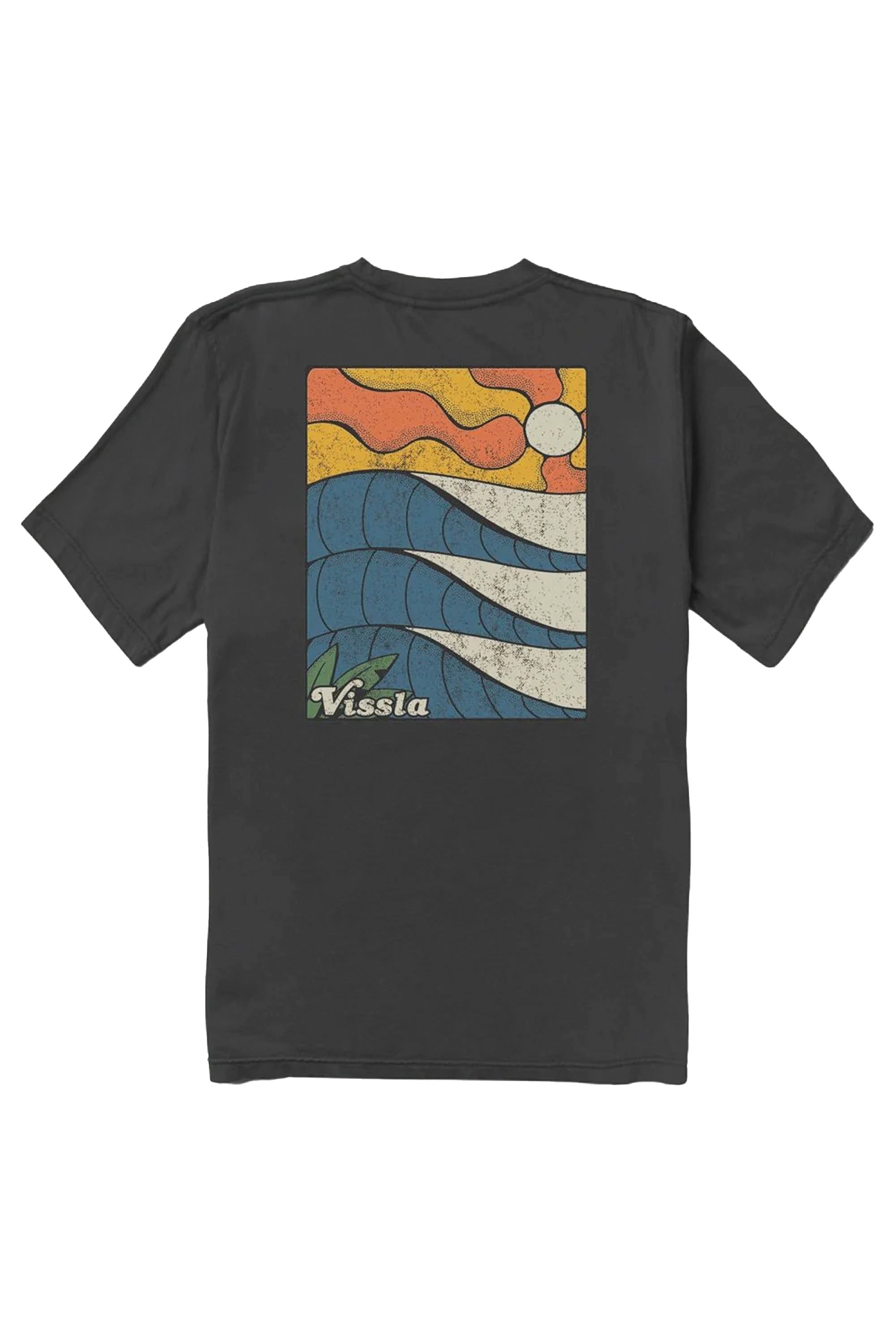 Vissla Happylifeshops Caught Inside Premium Organic Pkt Tee Phantom organic pocket graphic tee