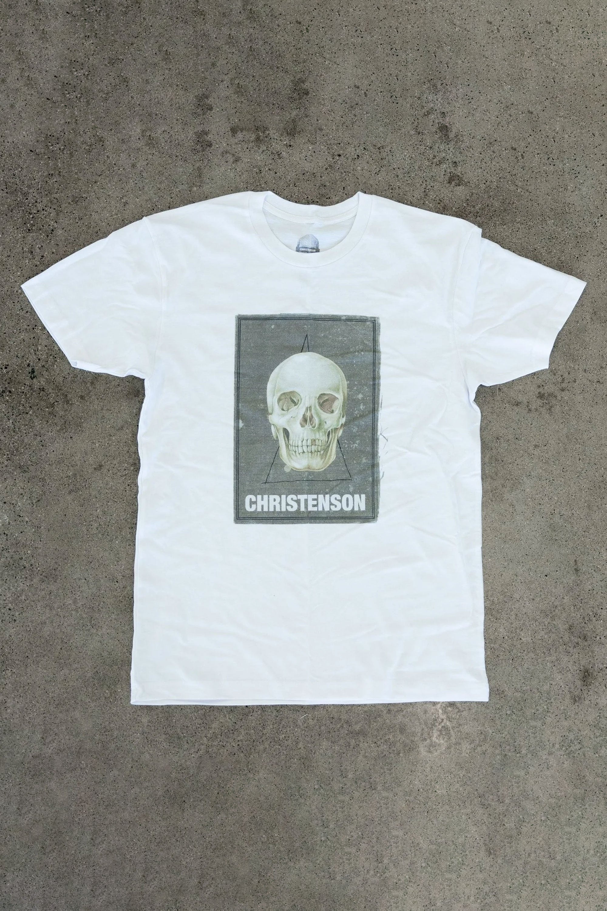 Christenson White t-shirt with a graphic design Happylifeshops