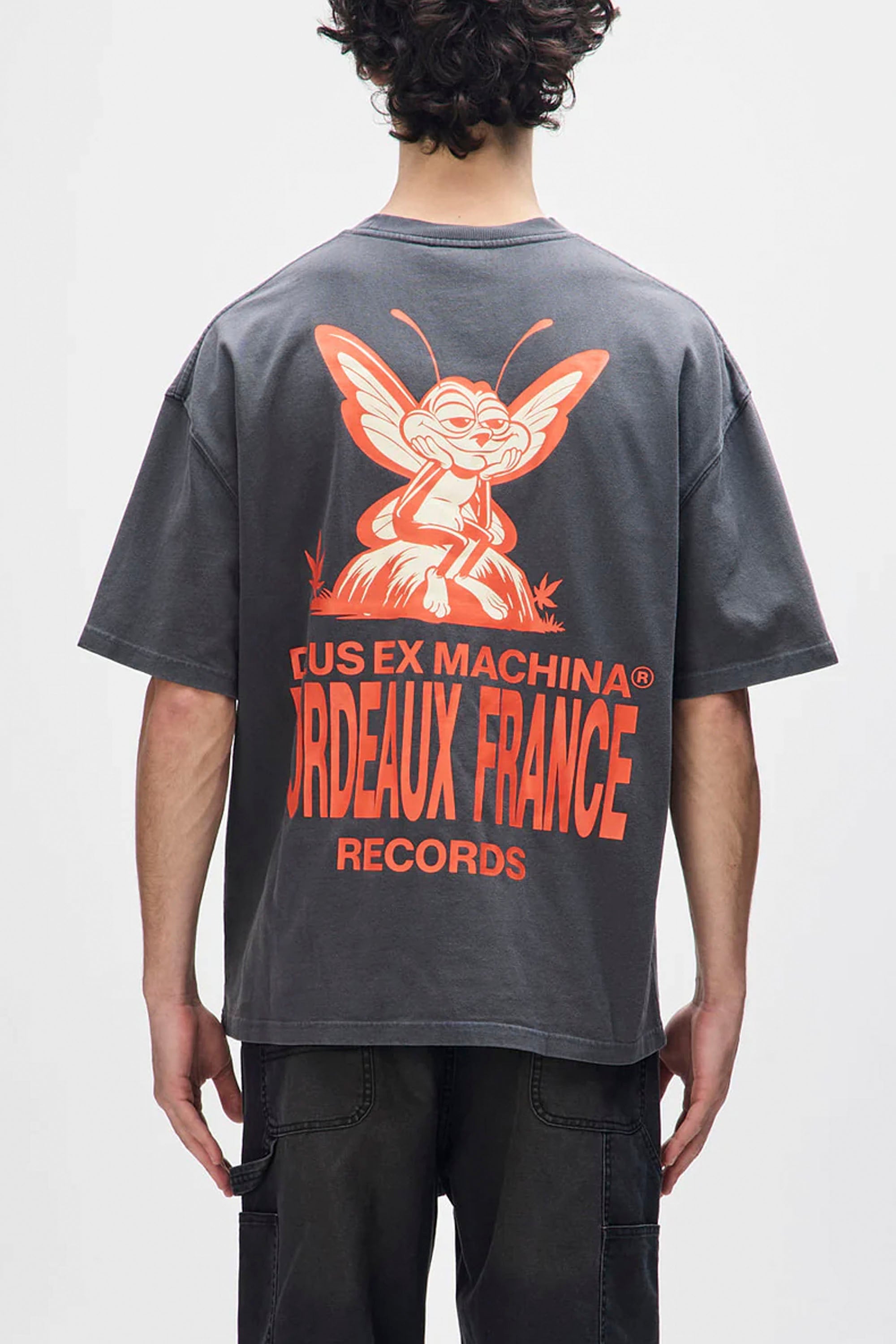 Happylifeshops Deus Ex Machina 24 Hr Tee Anthracite oversized graphic tee