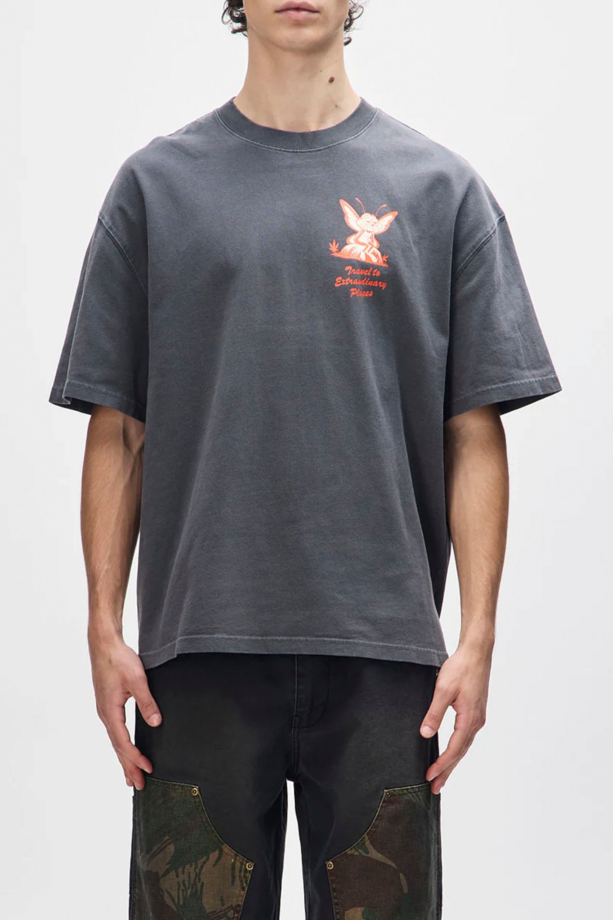 Happylifeshops Deus Ex Machina 24 Hr Tee Anthracite oversized graphic tee