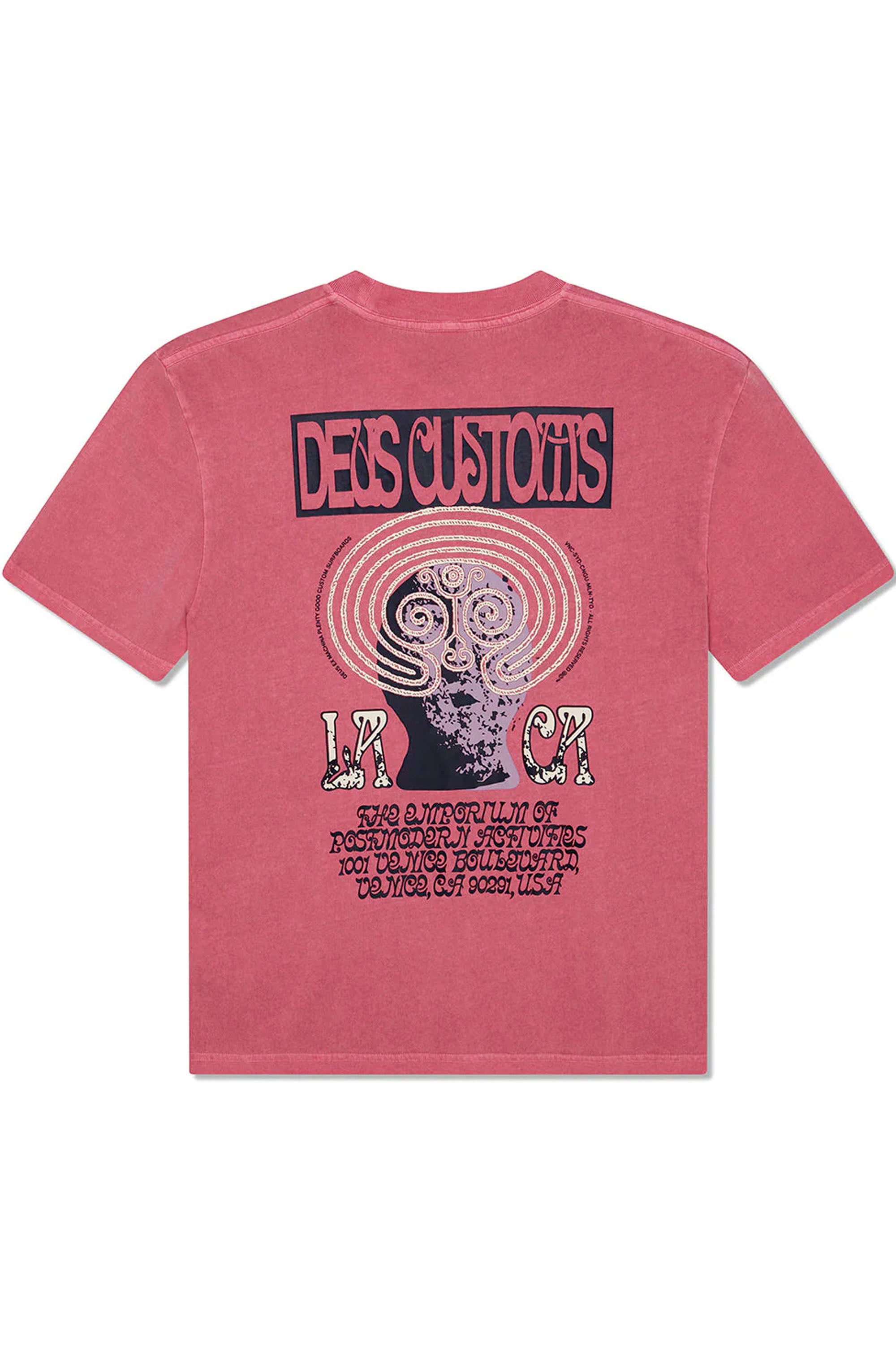 Happylifeshops Deus Ex Machina Labyrinth Tee Raspberry oversized graphic tee