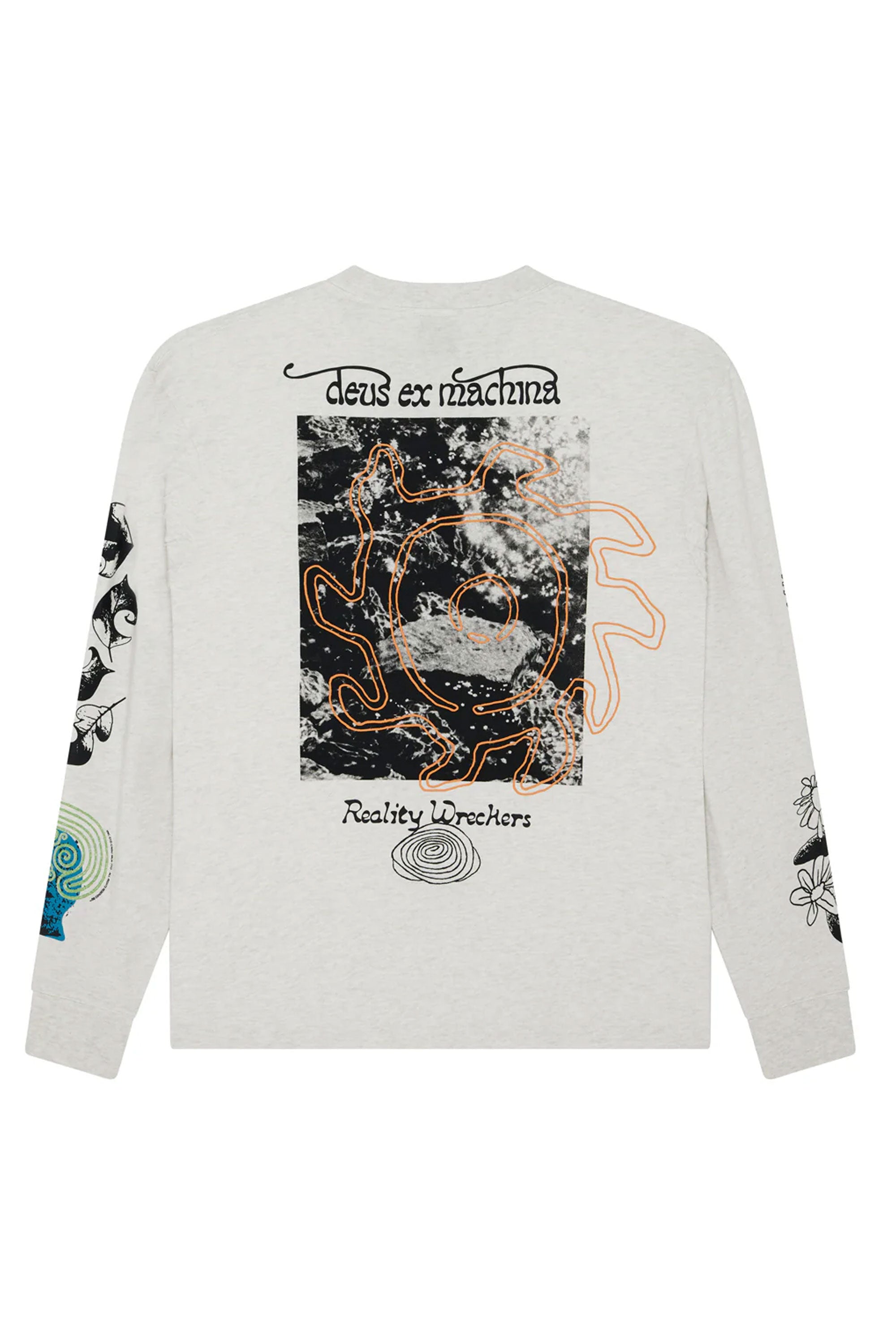 Happylifeshops Man Tee Deus Migration Long Sleeve Light Grey Marle