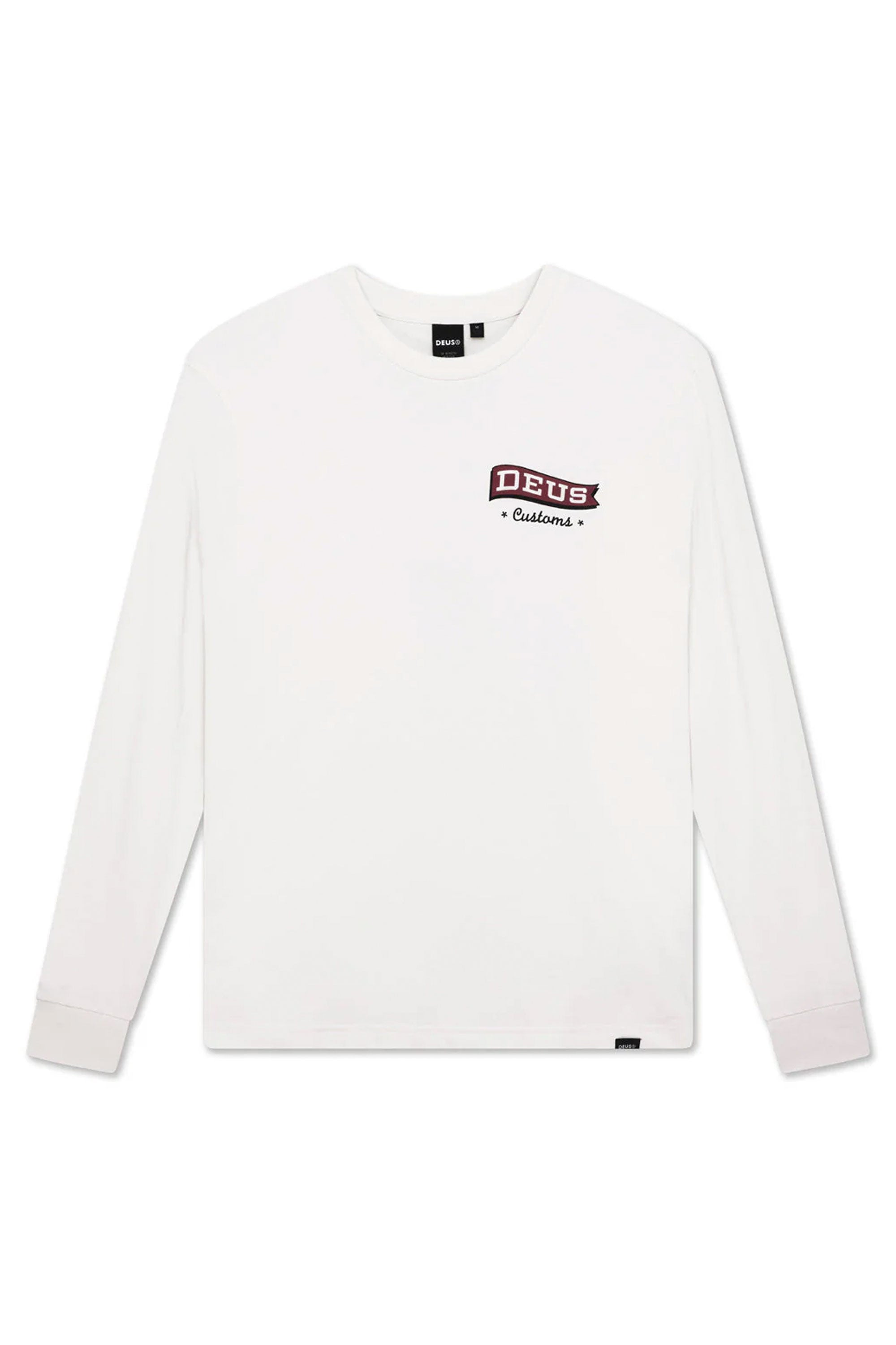 Happylifeshops Man Tee Deus Momento Long Sleeve Vintage White