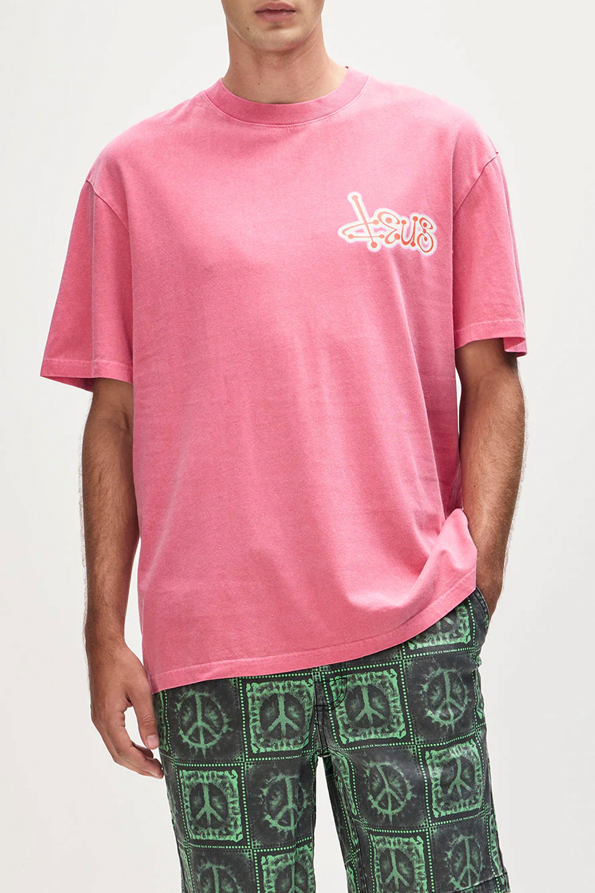 Happylifeshops Deus Ex Machina Sentient Tee Raspberry oversized graphic tee