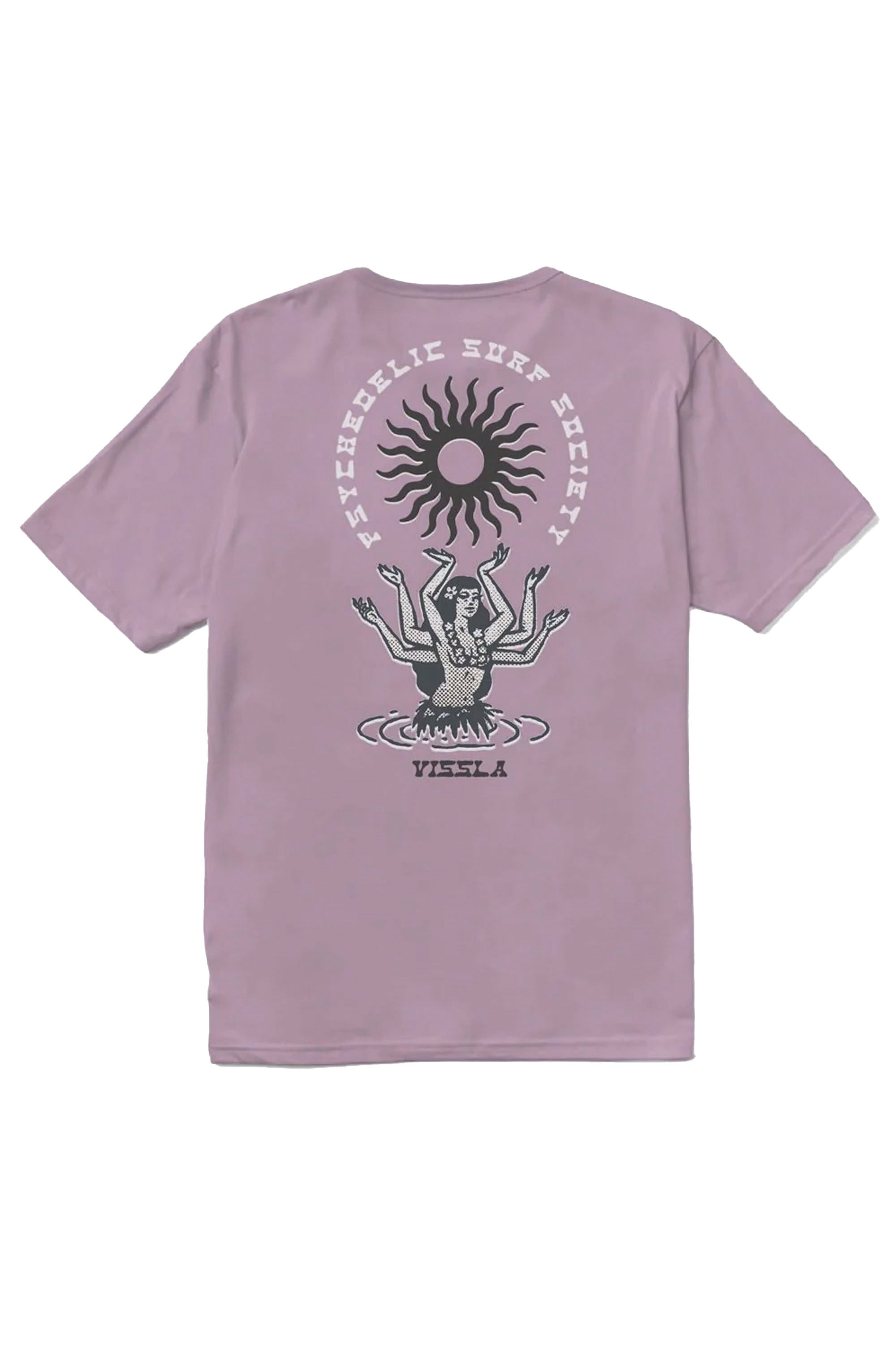 Vissla Happylifeshops Hula Hands Organic Tee plum color relaxed fit organic cotton