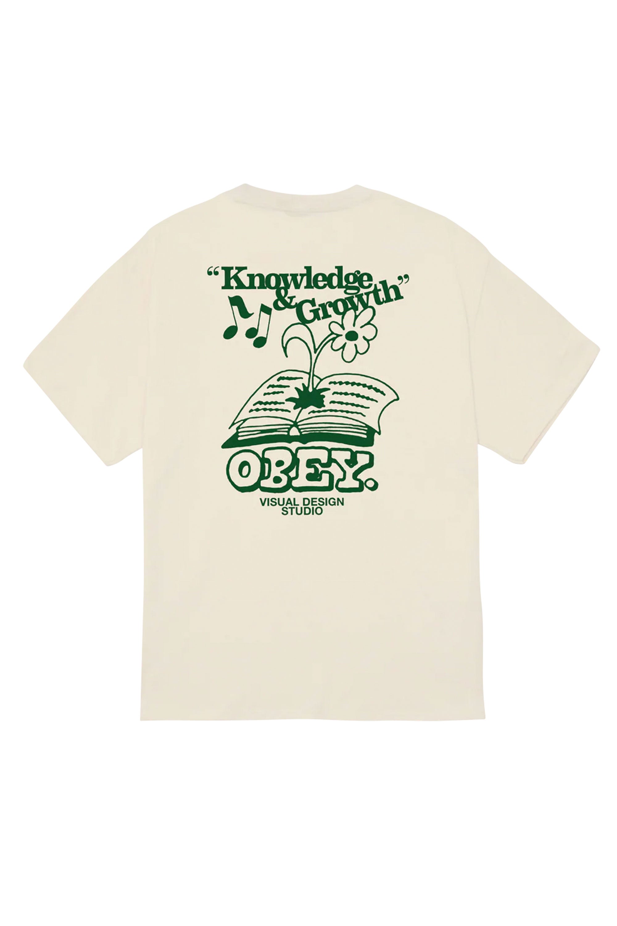Happylifeshops Obey Knowledge & Growth cream graphic tee 