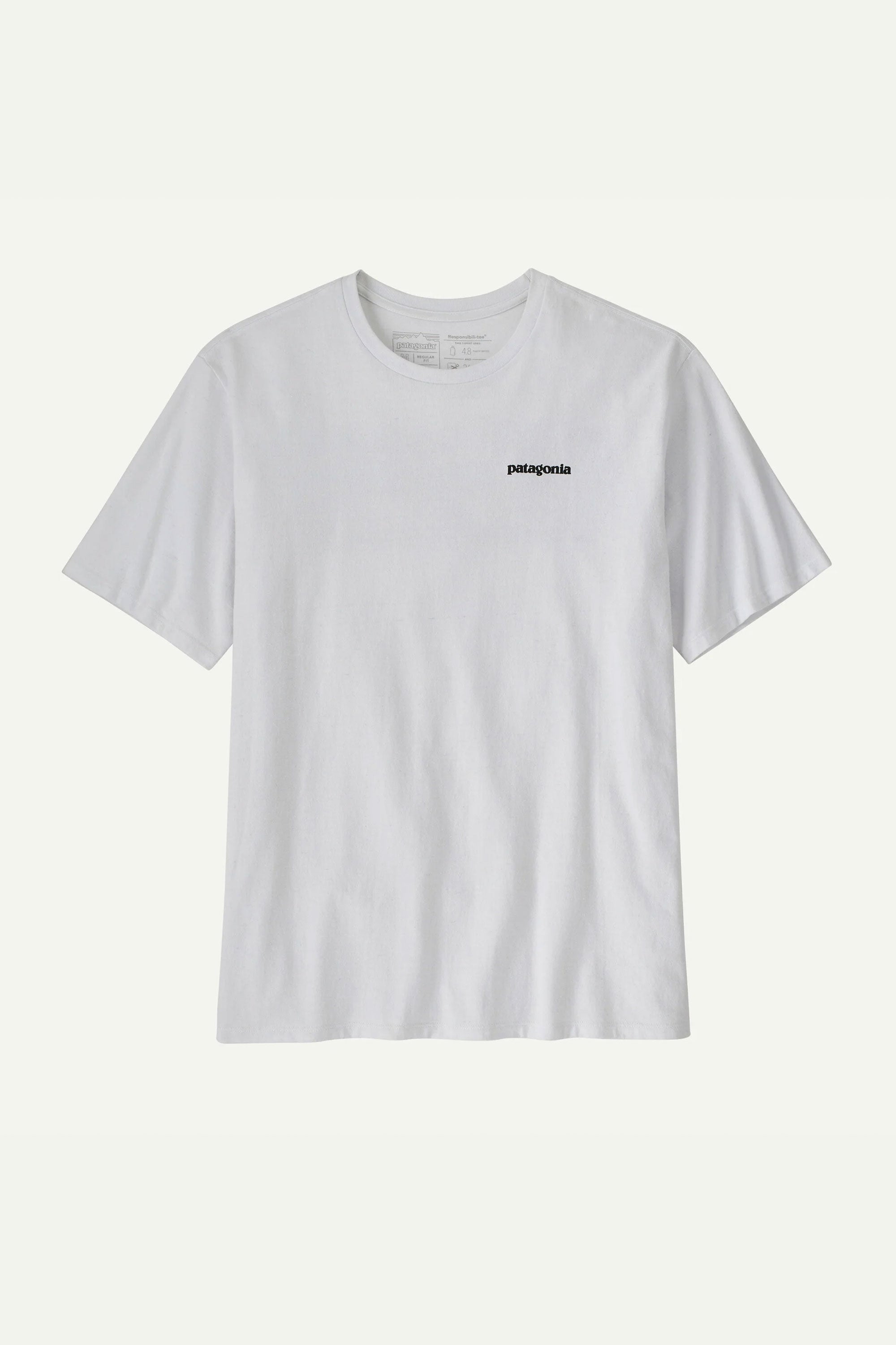 Happylifeshops Patagonia Men's P-6 Logo Responsibili-Tee in White