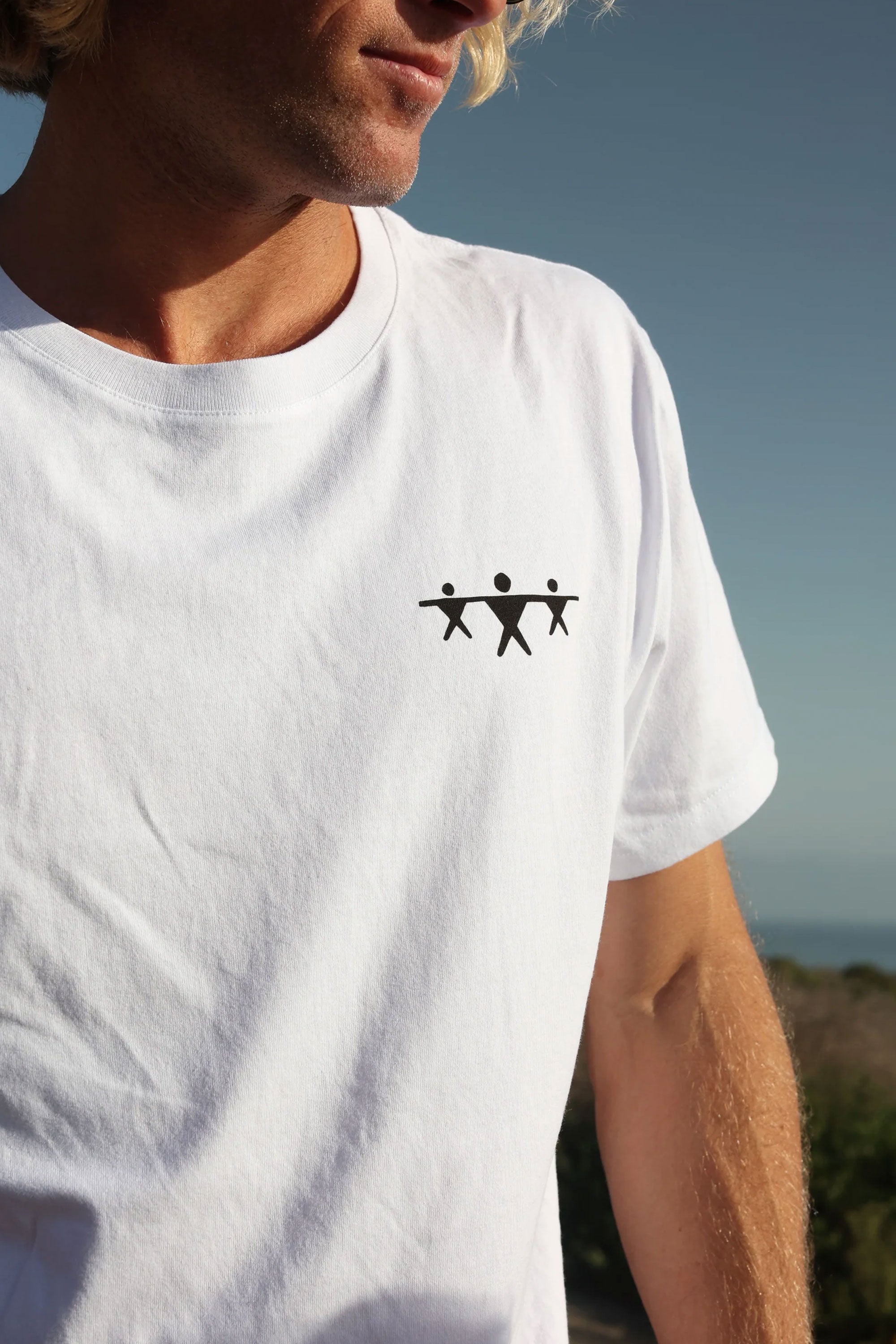 Happylifeshops Man Tee Positive Vibe Warriors Pvw Heritage White