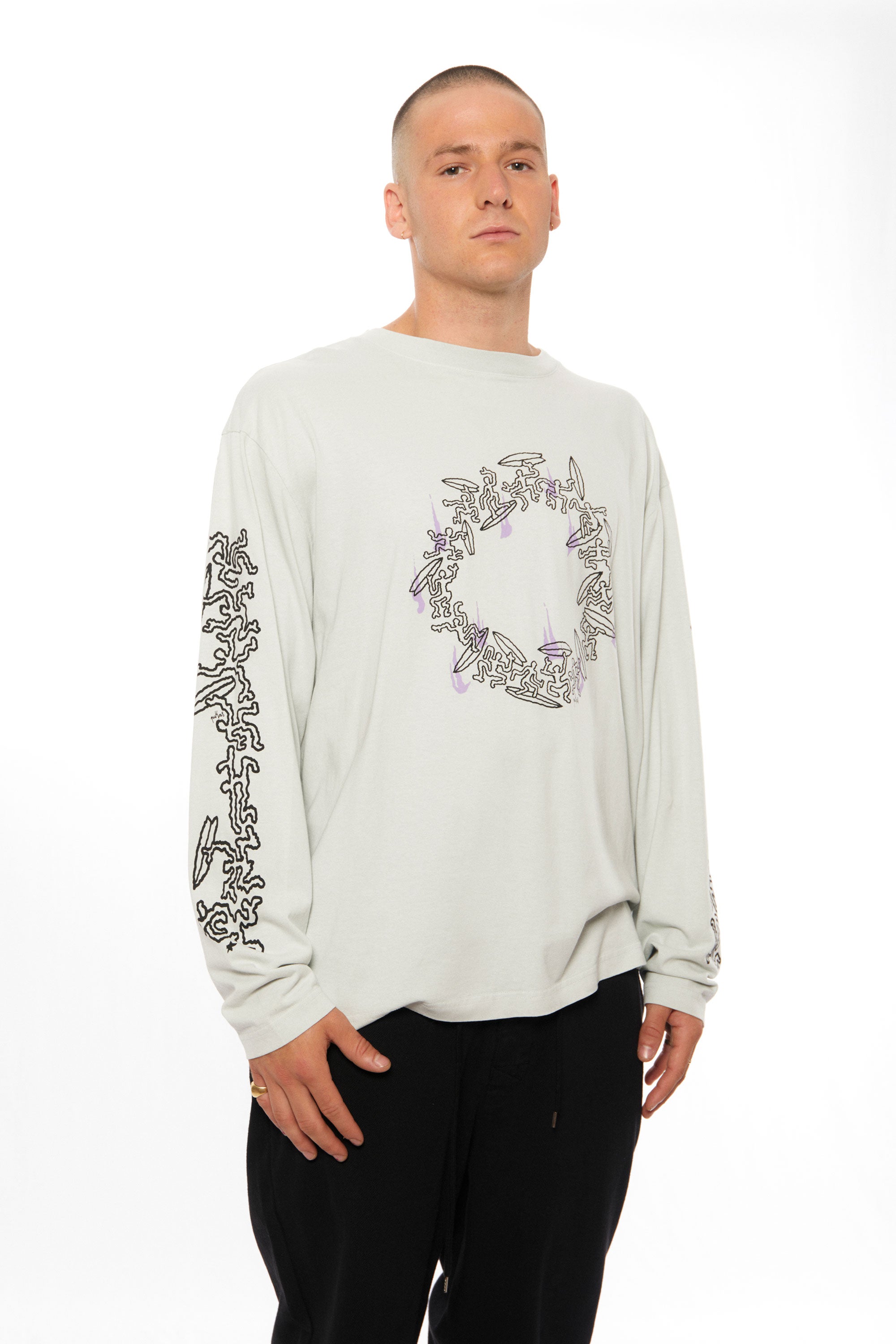 Happylifeshops Man Tee Pukas Clothing Surfers Hell Ice Grey