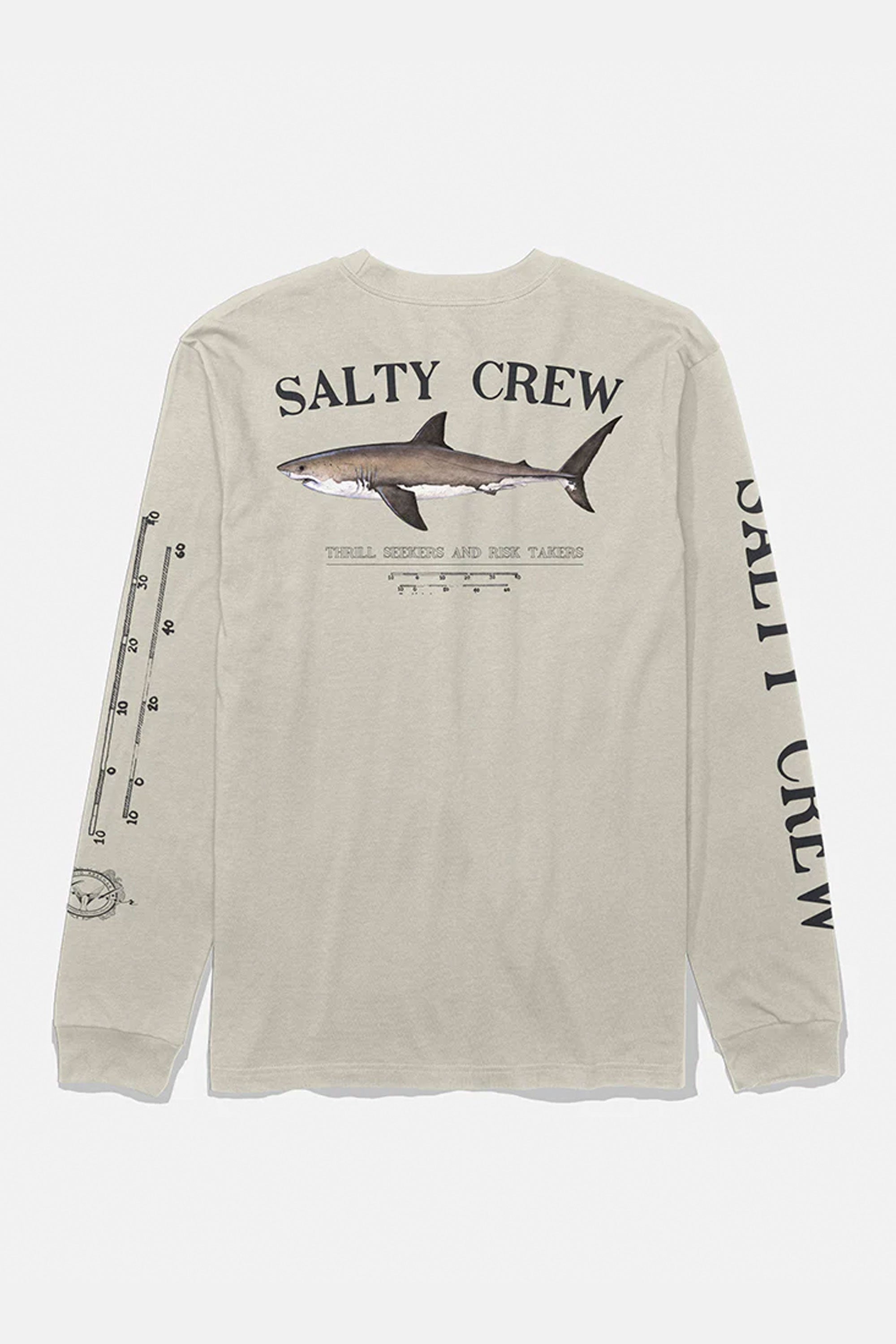 Happylifeshops Salty Crew men’s graphic long sleeve tee in Moonbeam
