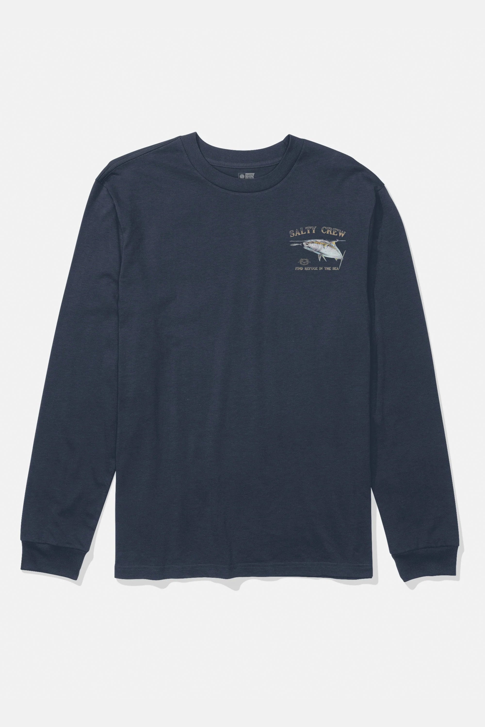 Happylifeshops Salty Crew men’s long sleeve graphic tee in navy