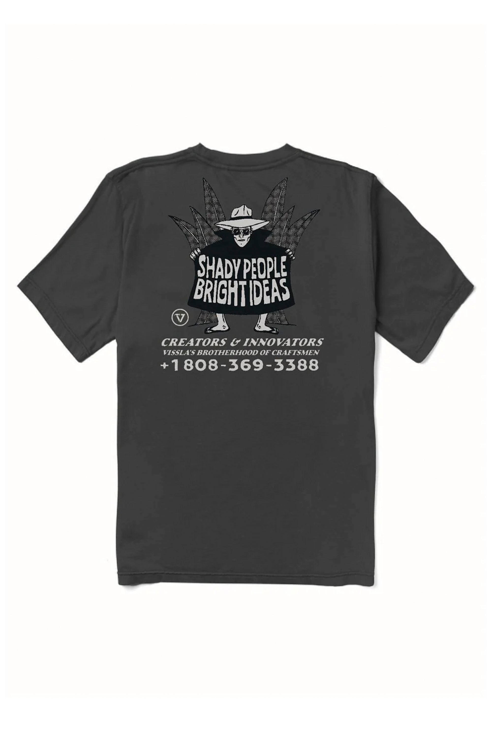 Vissla Happylifeshops Shady Shapers Premium Organic Pkt Tee phantom organic cotton