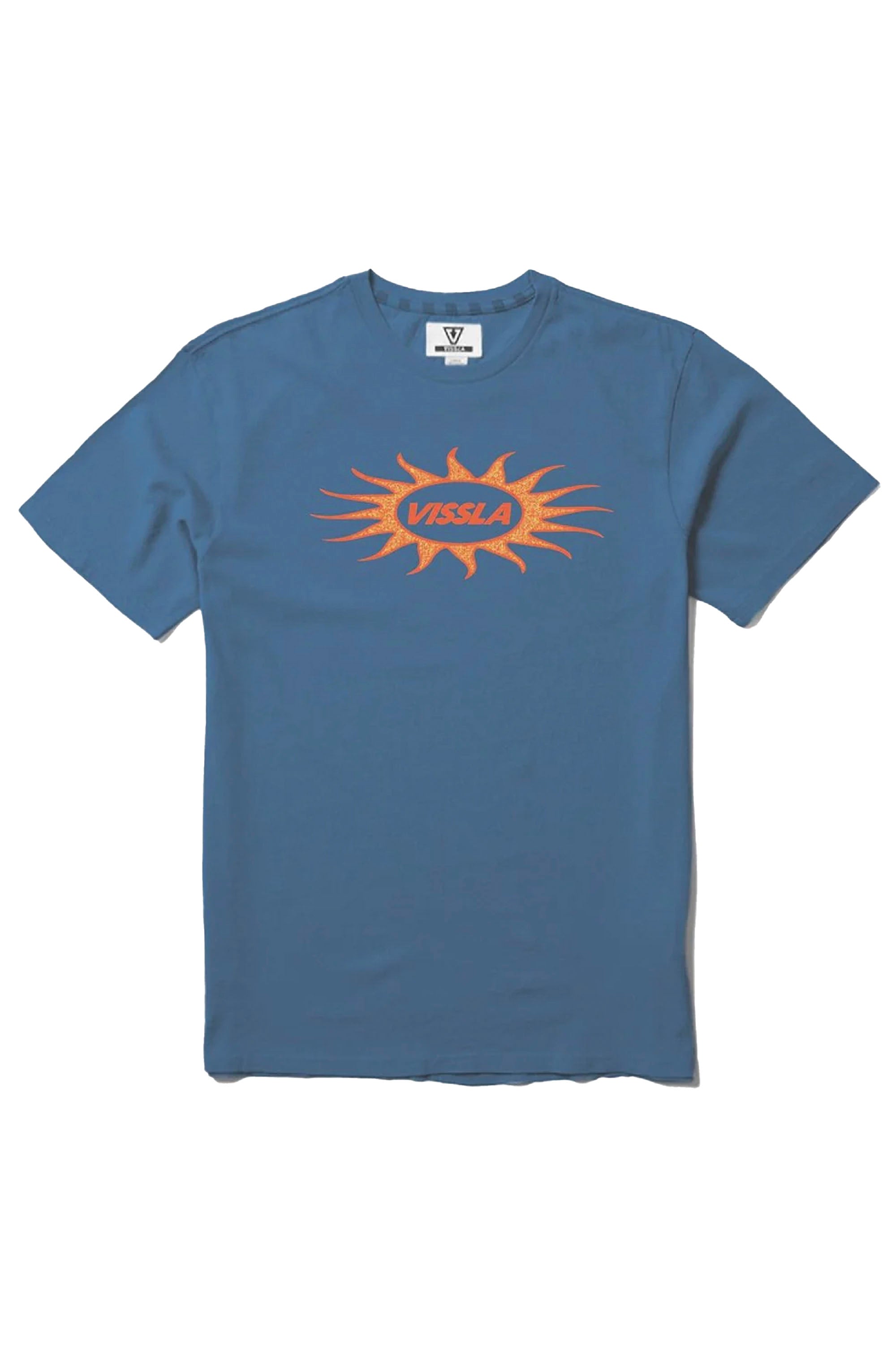 Vissla Happylifeshops Unidentified SS Pkt Tee Blue graphic pocket tee relaxed fit