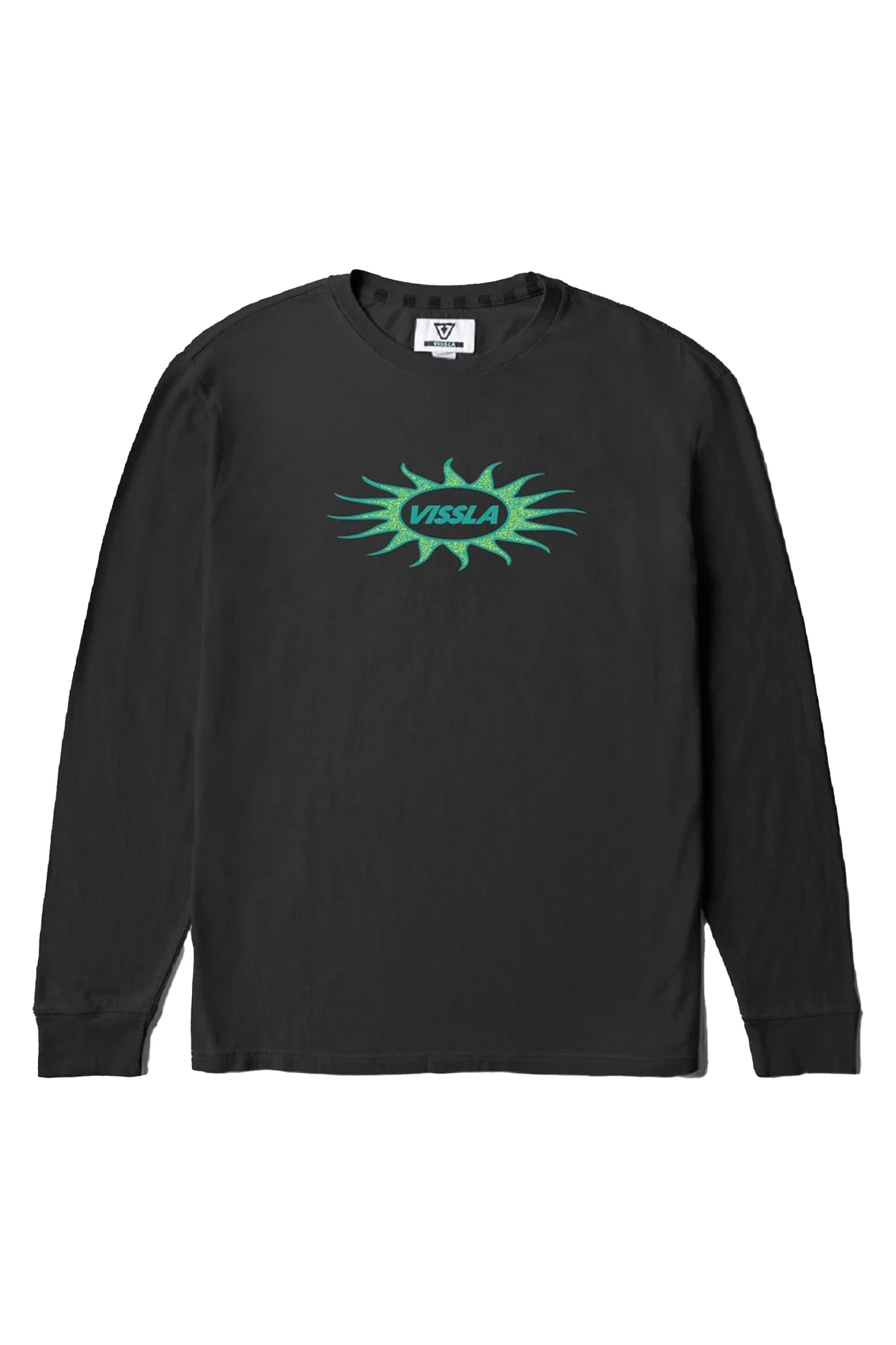 Vissla Happylifeshops Unidentified Boys LS Tee Phantom overdyed long-sleeve graphic tee