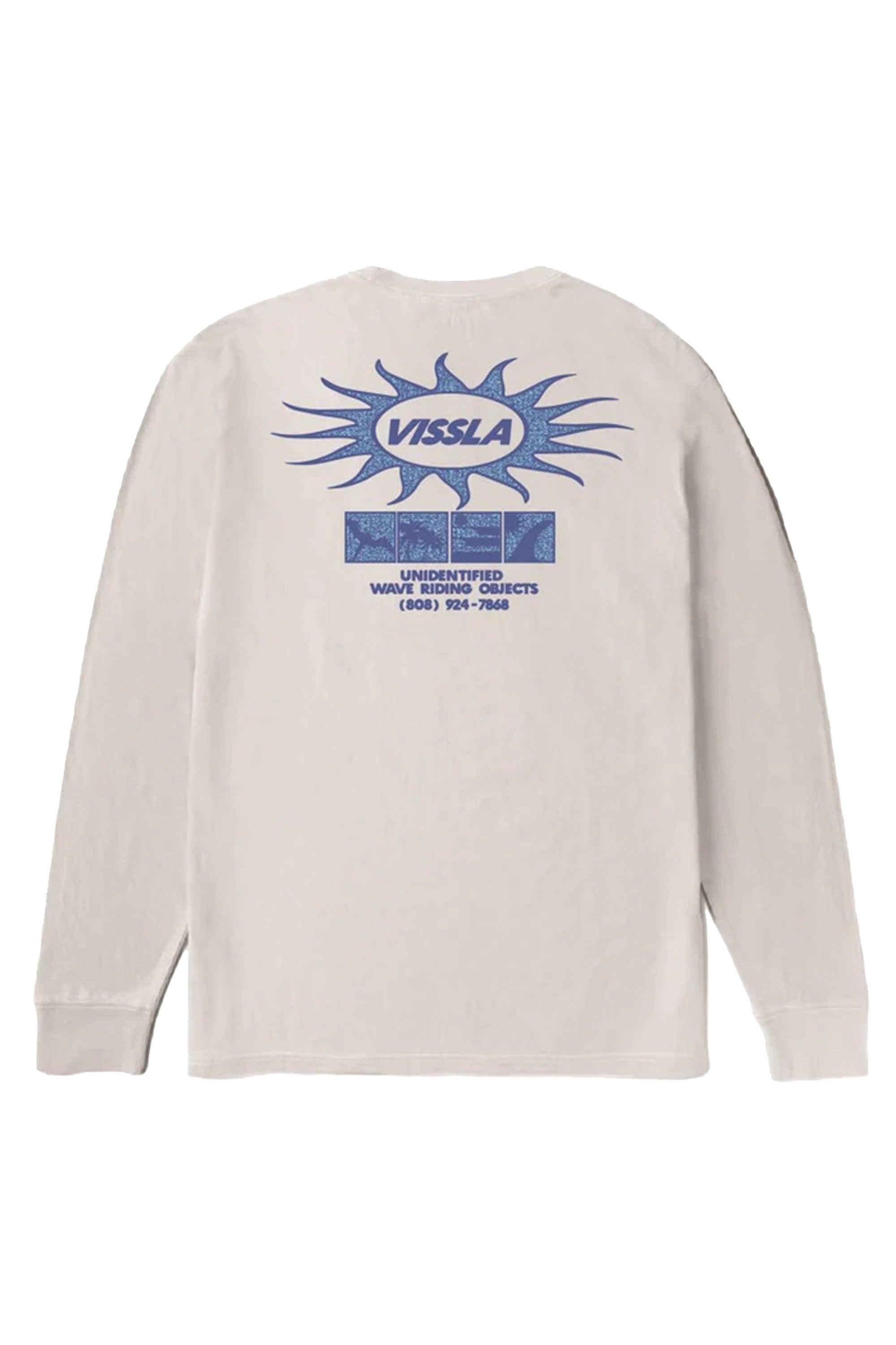 Vissla Happylifeshops Unidentified LS Tee White graphic long-sleeve relaxed fit