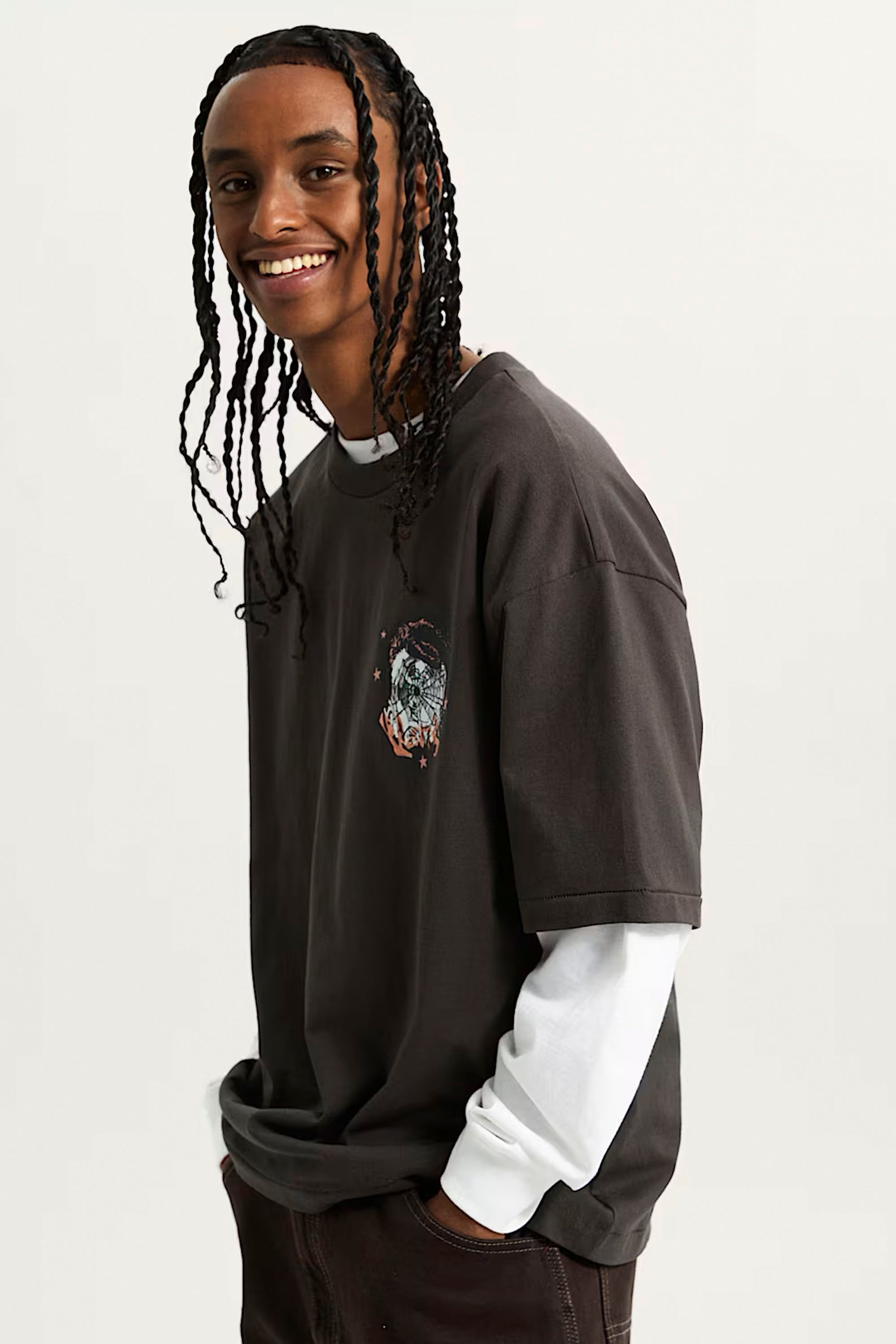 Happylifeshops Vans Raw Instinct Thinker Tee in Black