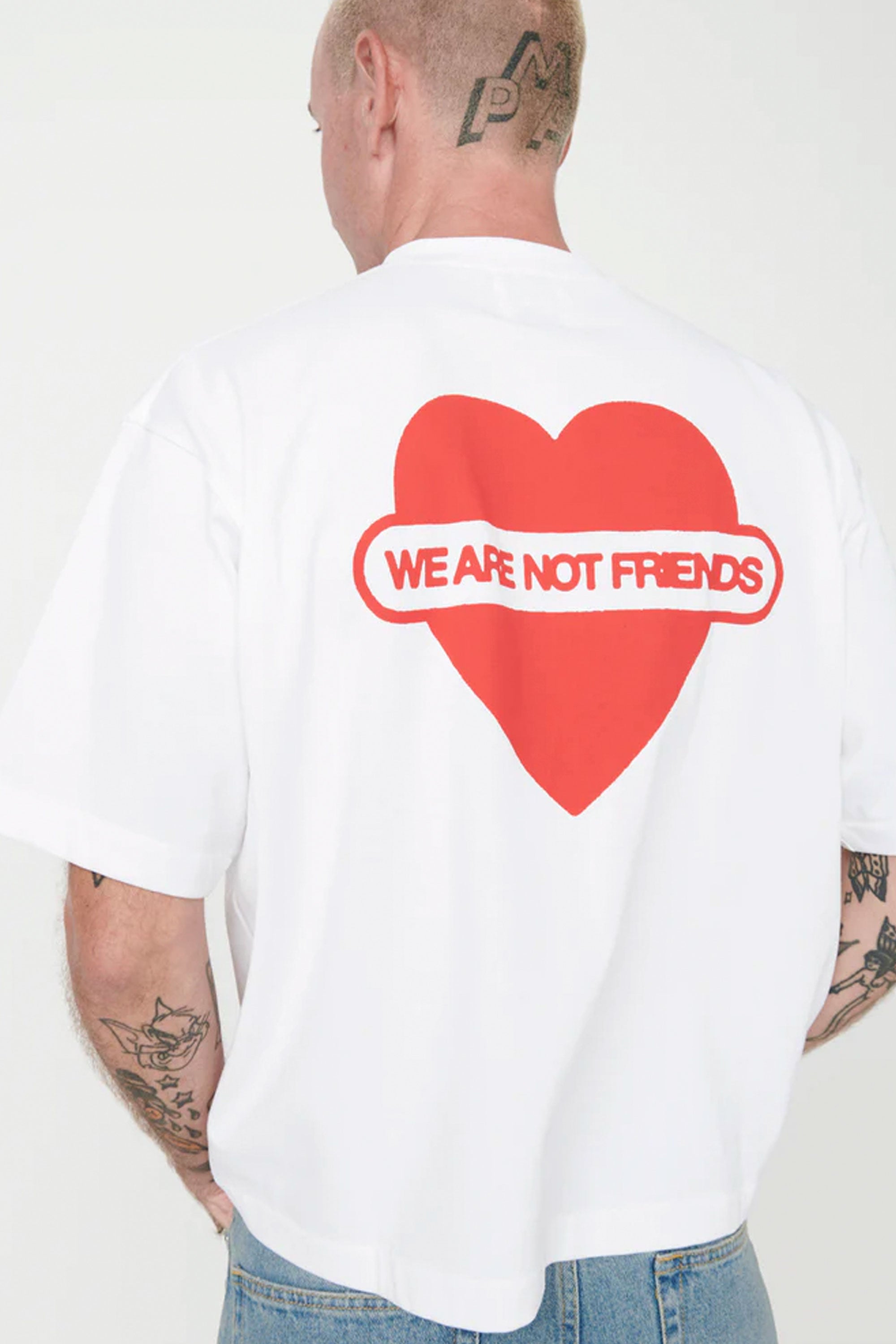 Happylifeshops Man Tee WANF Union Love Bh Heart White