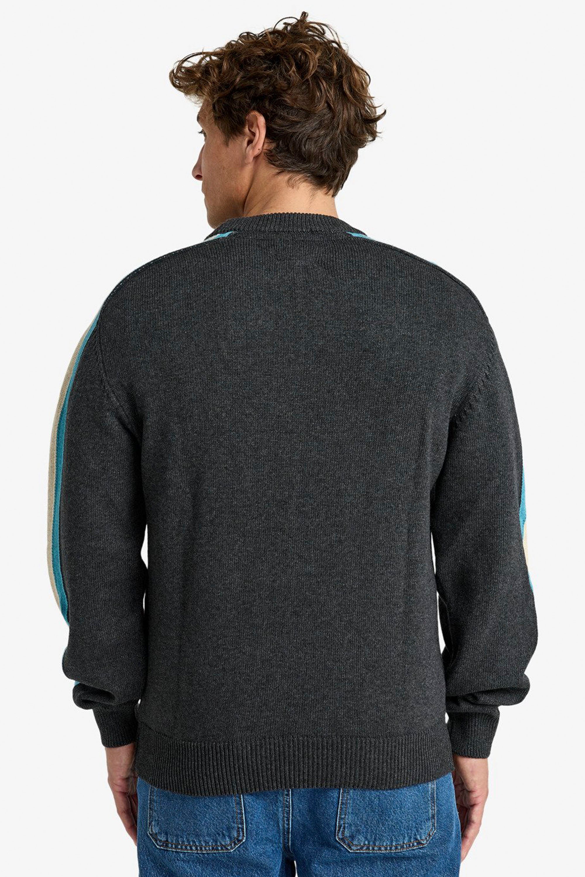 Happylifeshops Billabong Grey and blue Unlock Diamond jersey knit