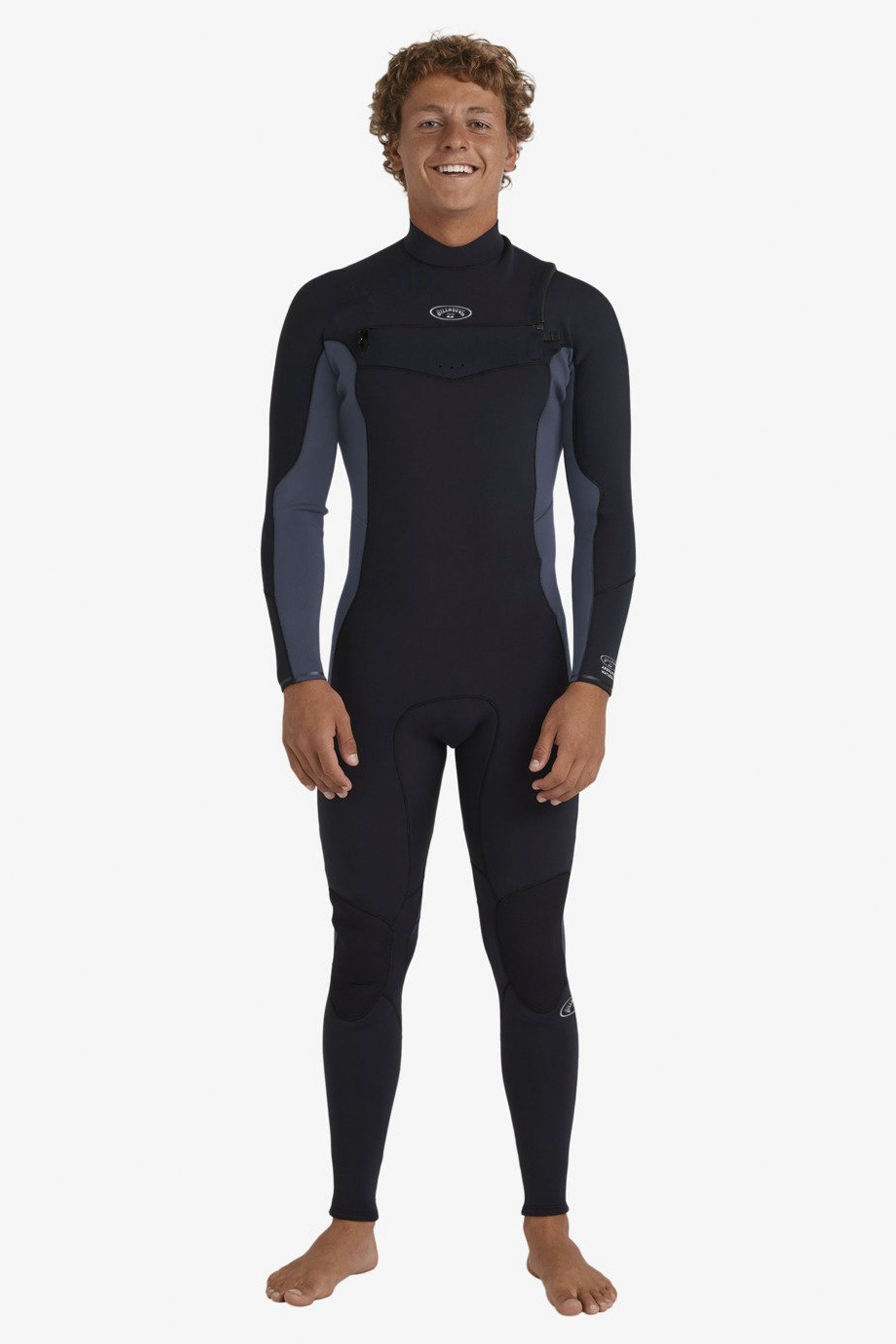 Happylifeshops Man Wetsuit Billabong Absolute Natural 4/3mm Chest Zip Blue Combo