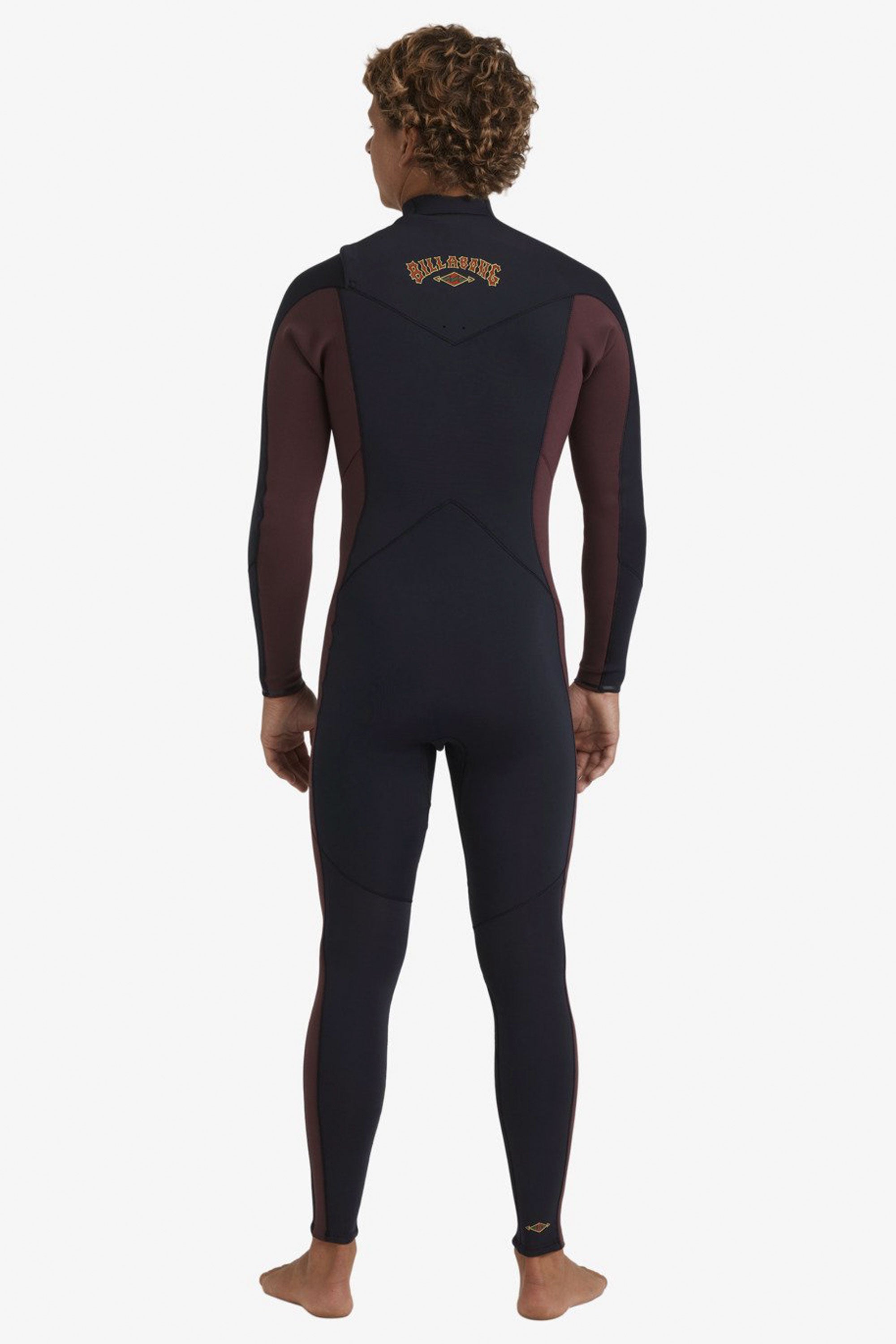 Happylifeshops Man Wetsuit Billabong Absolute Natural 4/3mm Chest Zip Wine