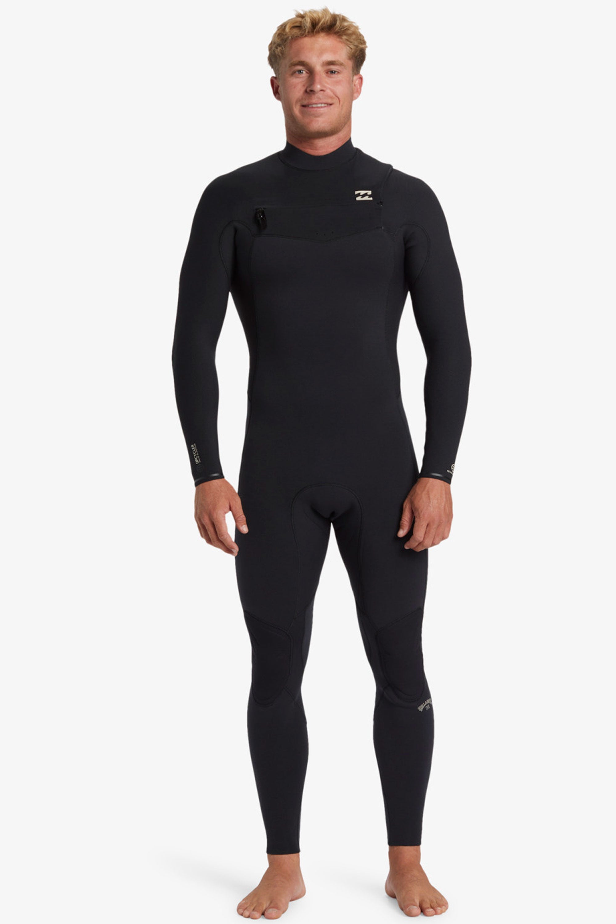 Happylifeshops Man Wetsuit Billabong Revolution Natural Chest Zip Black