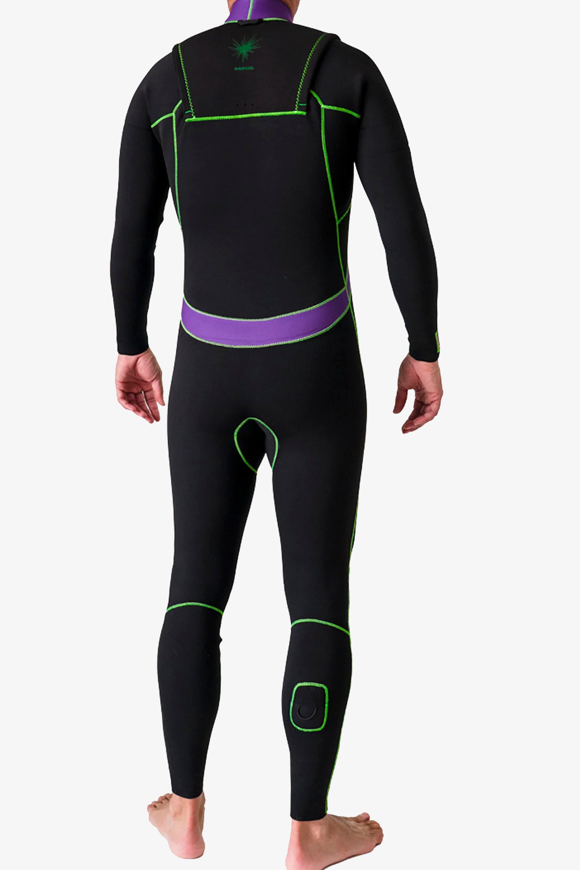 Revolution Black wetsuit with green and purple accents Happylifeshops
