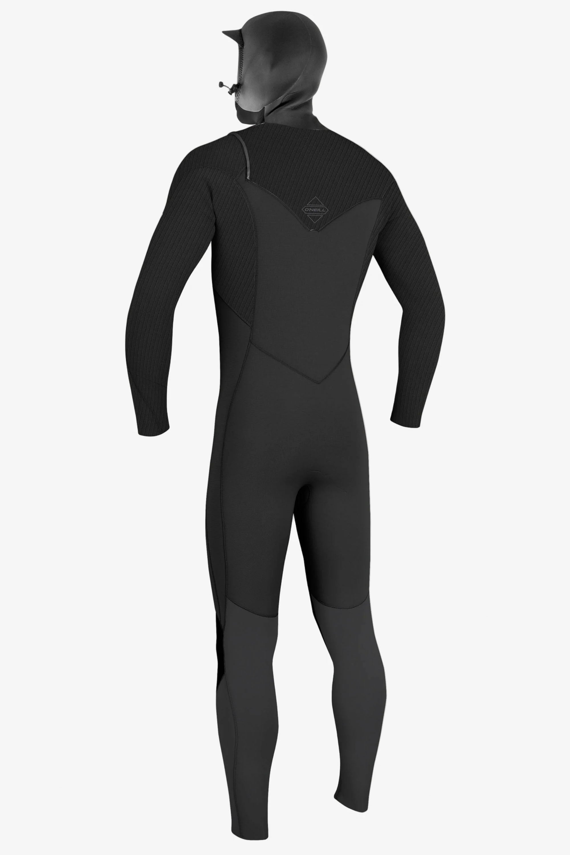 Happylifeshops O’Neill Hyperfreak 5/4+ mm Chest Zip Full Wetsuit with Hood in Black/Black