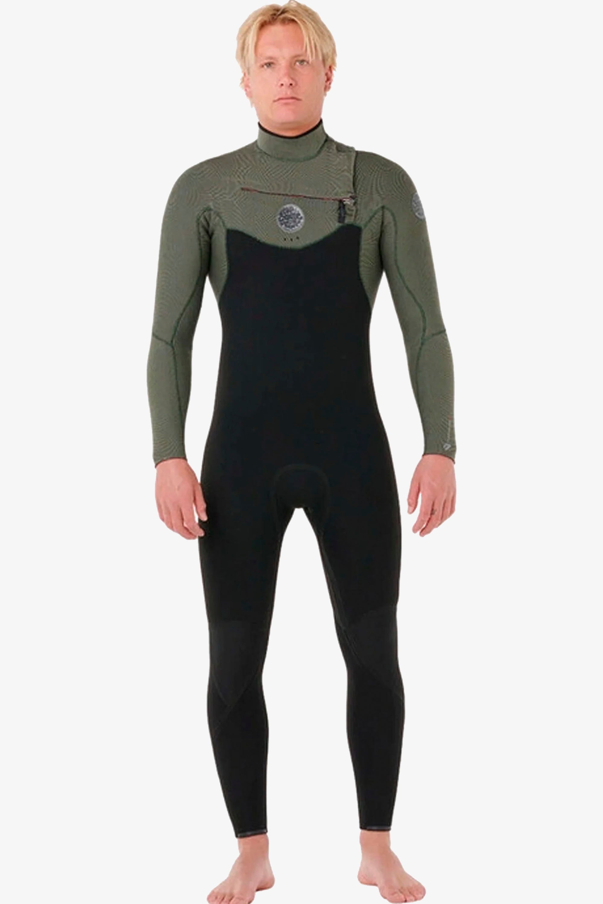 Happylifeshops Man Wetsuit Ripcurl Flashbomb 4/3mm Chest Zip Deep Cactus