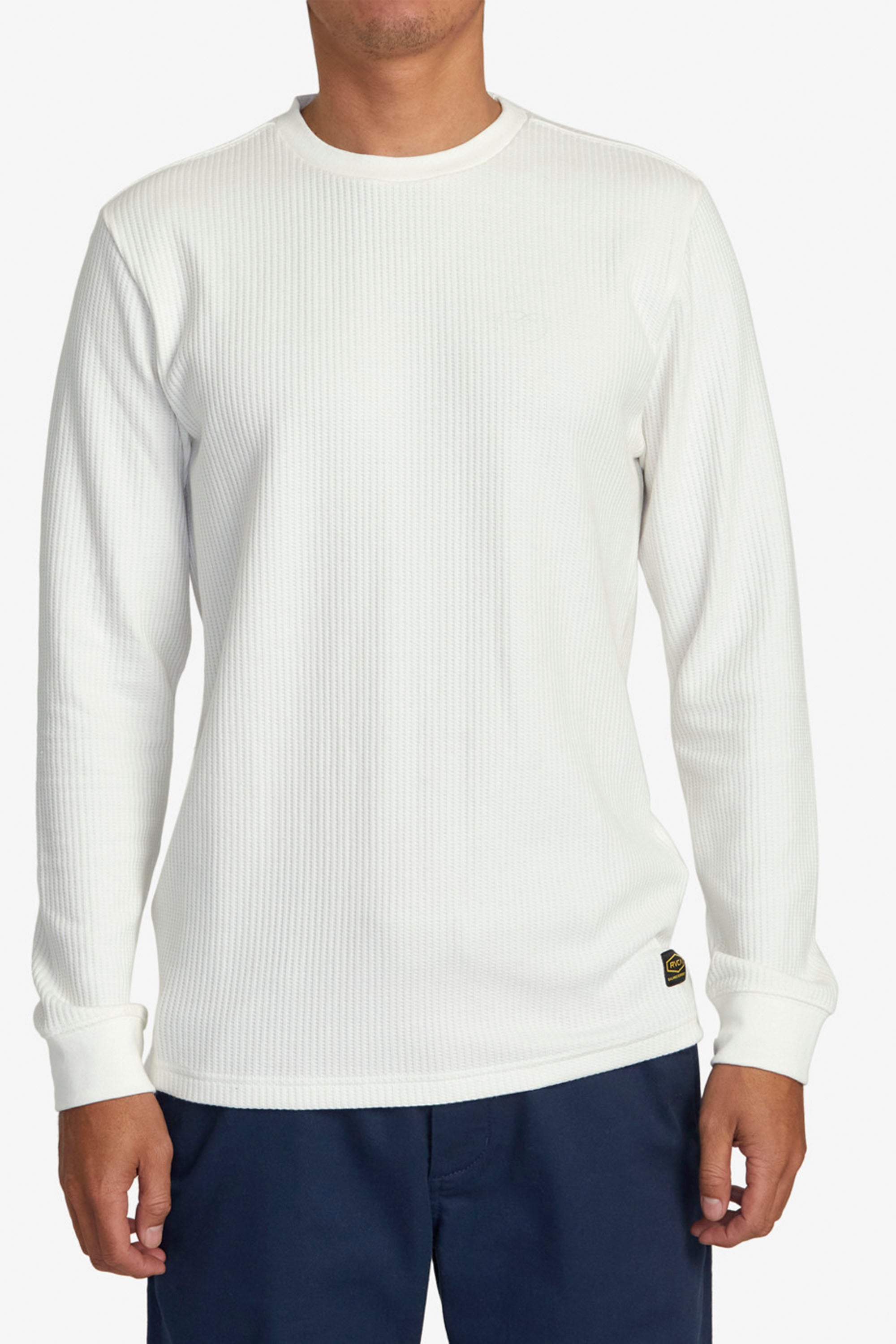 Happylifeshops RVCA men’s waffle thermal tee in Off White