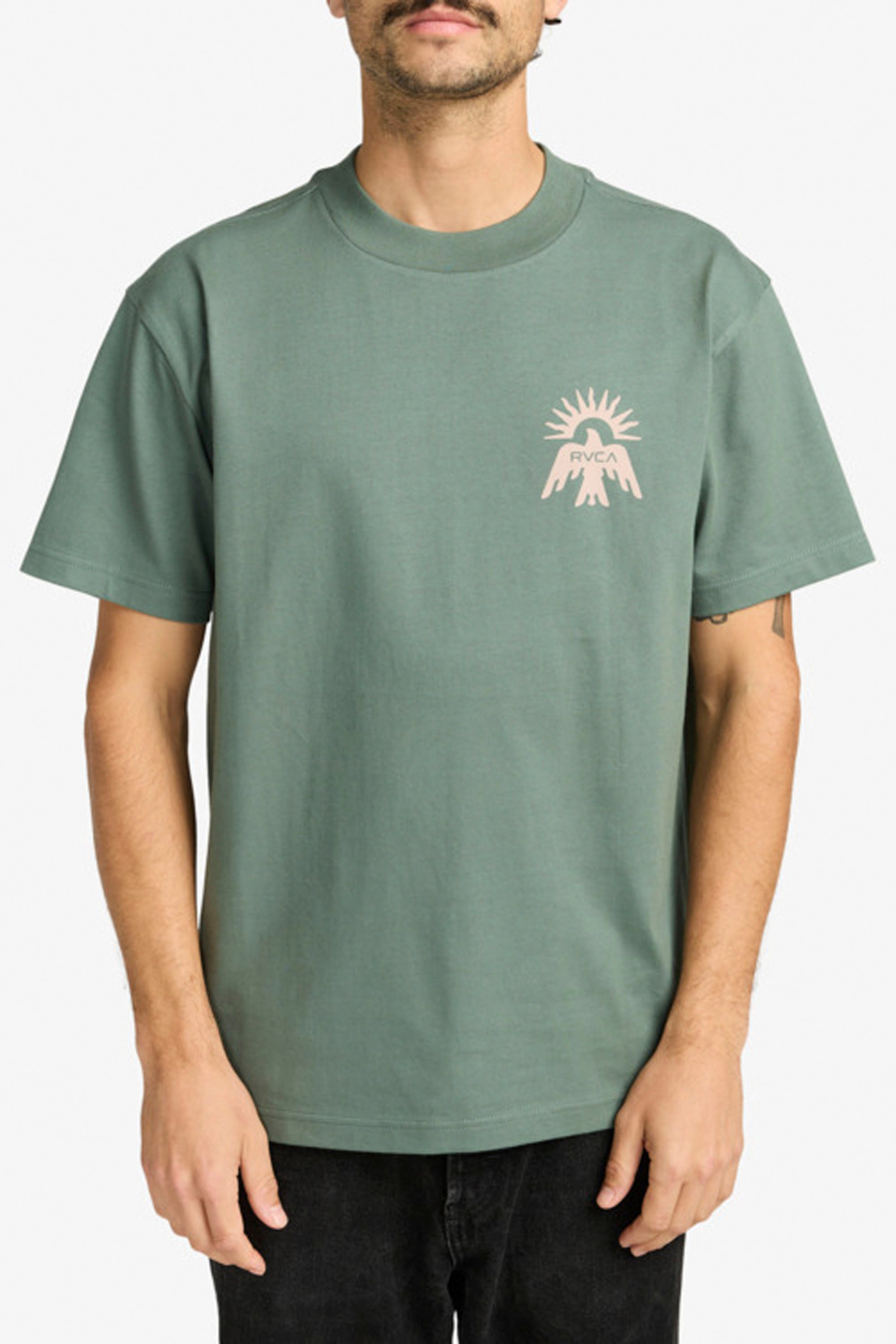 Happylifeshops RVCA men’s graphic t-shirt in Balsam Green