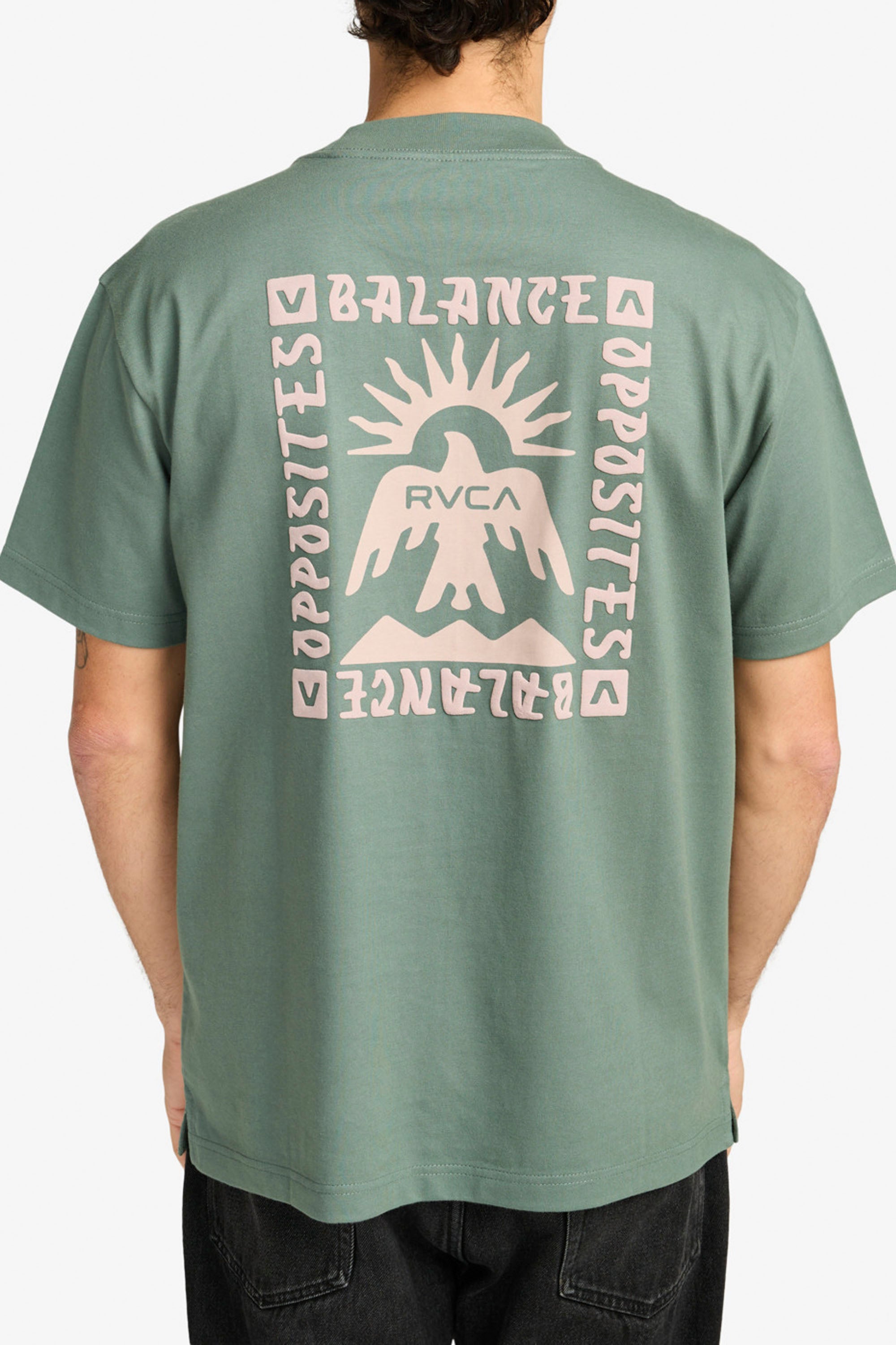 Happylifeshops RVCA men’s graphic t-shirt in Balsam Green