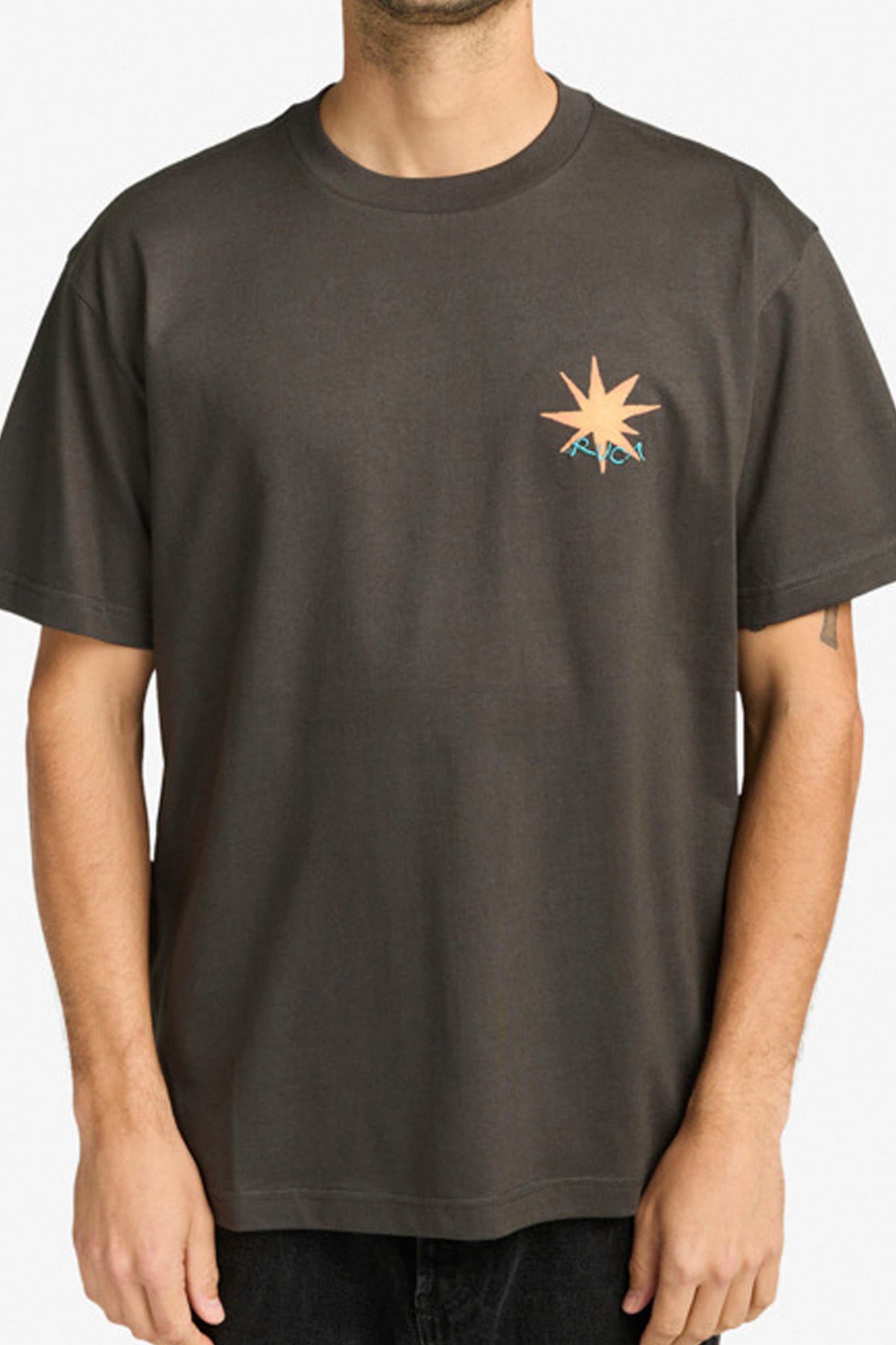 Happylifeshops RVCA men’s graphic tee in Pirate Black