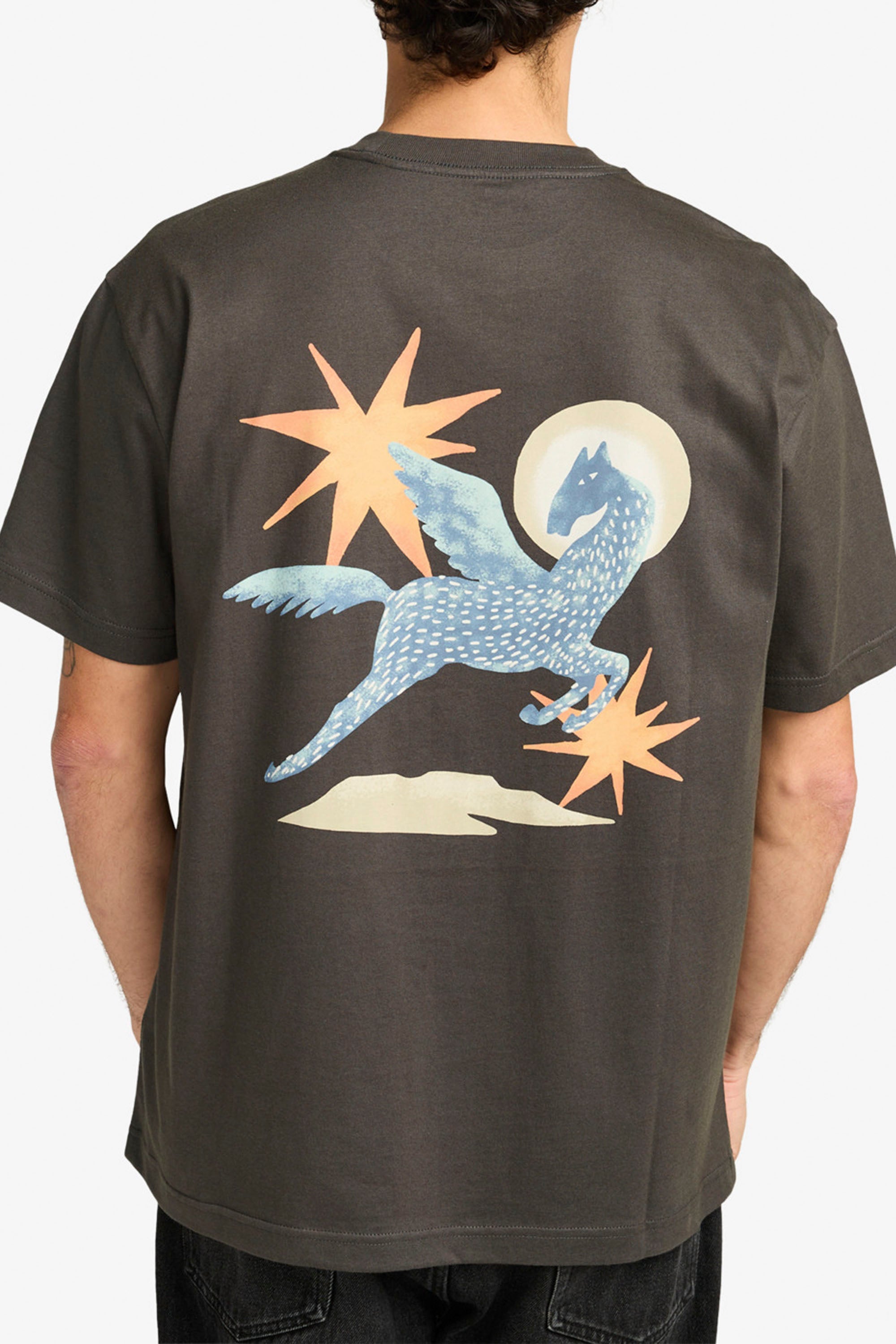 Happylifeshops RVCA men’s graphic tee in Pirate Black