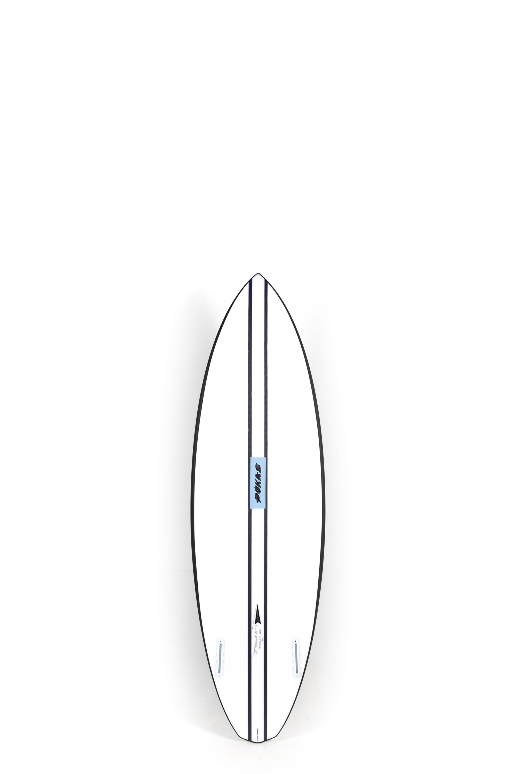 Black Pukas Flying Diamond Surfboard size 5'8" at Happylifeshops - 2