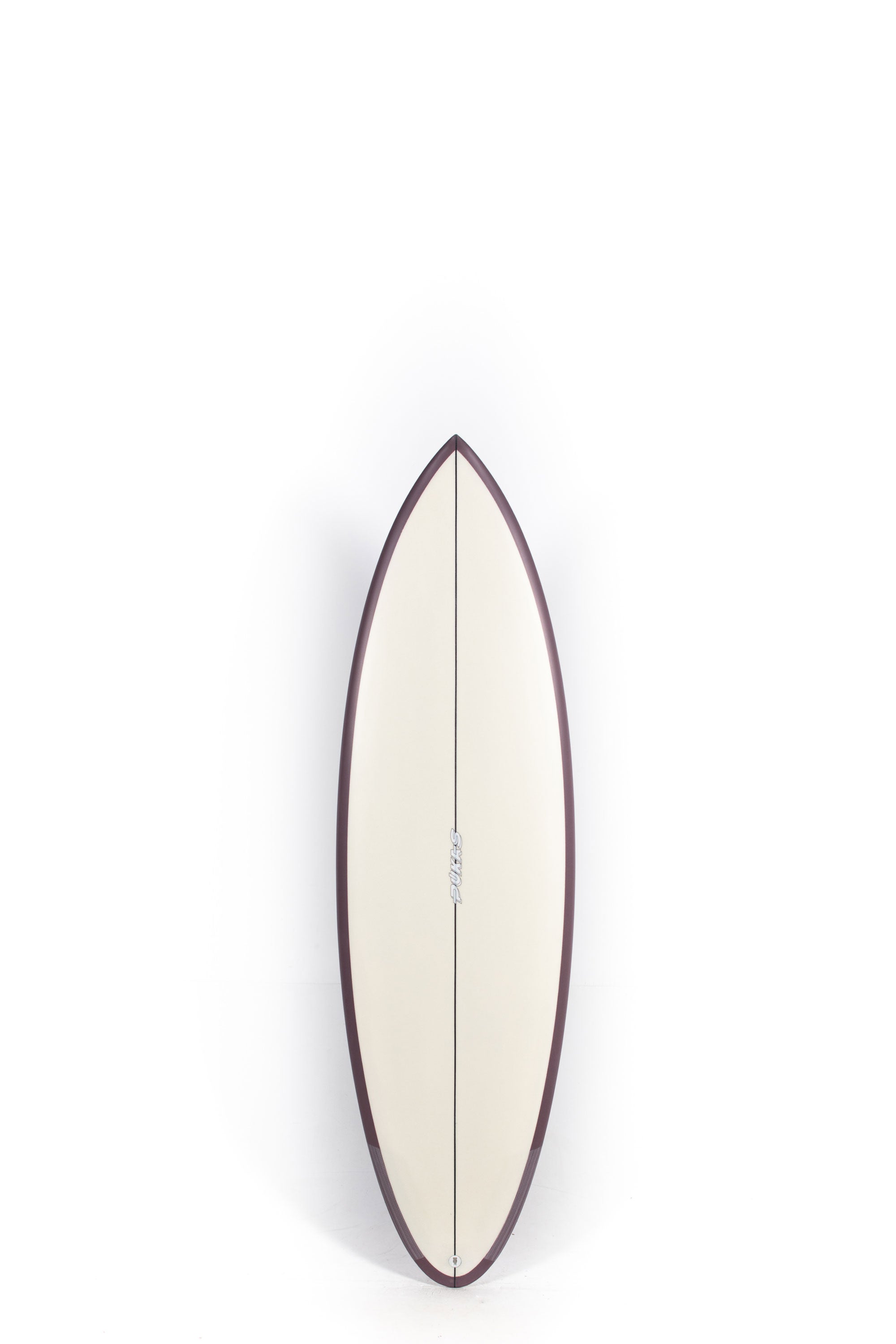 Beige and Vine Red Pukas Surfboard Space Oddity size 5'11" at Happylifeshops