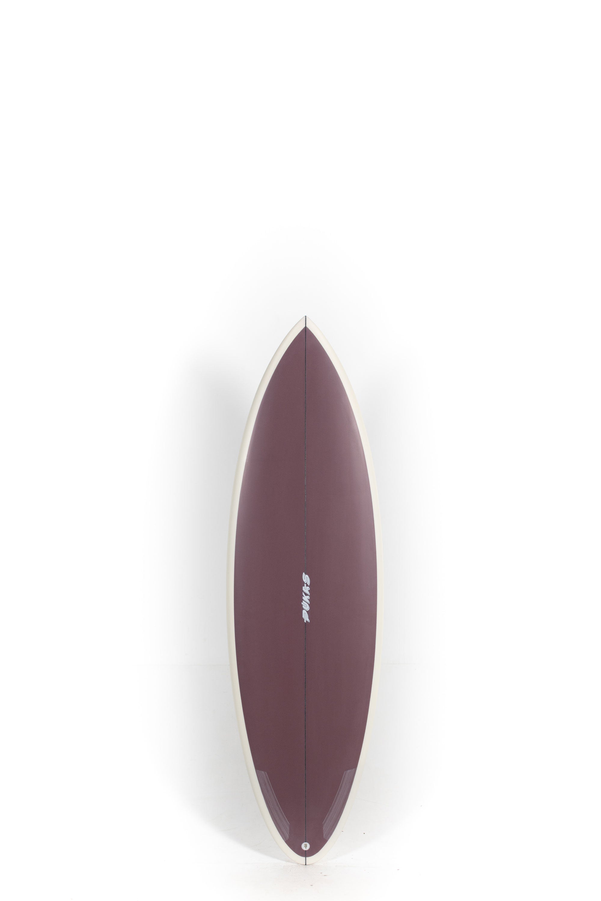 Beige and Vine Red Pukas Surfboard Space Oddity size 5'8" at Happylifeshops
