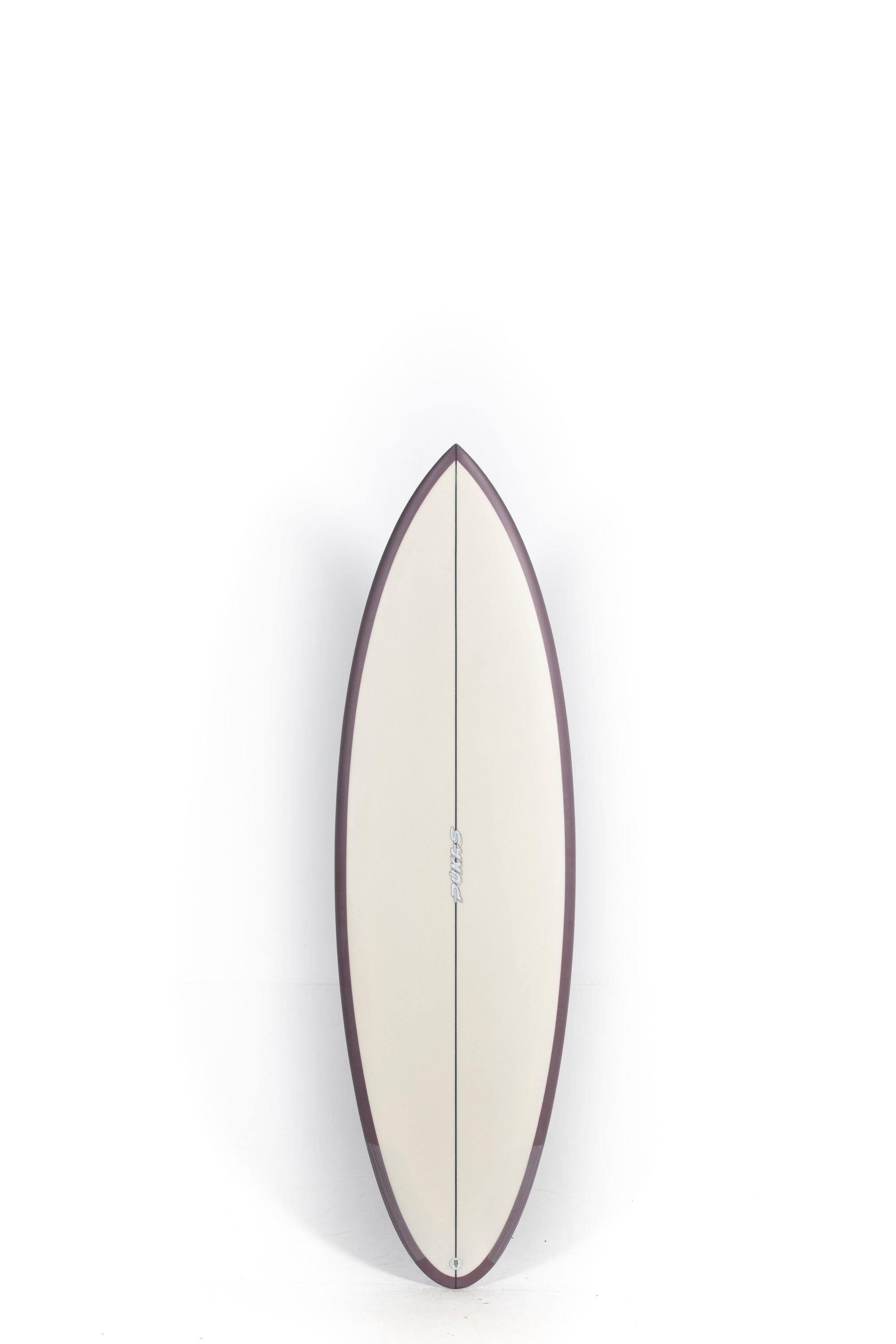 Beige and Vine Red Pukas Surfboard Space Oddity size 5'9" at Happylifeshops
