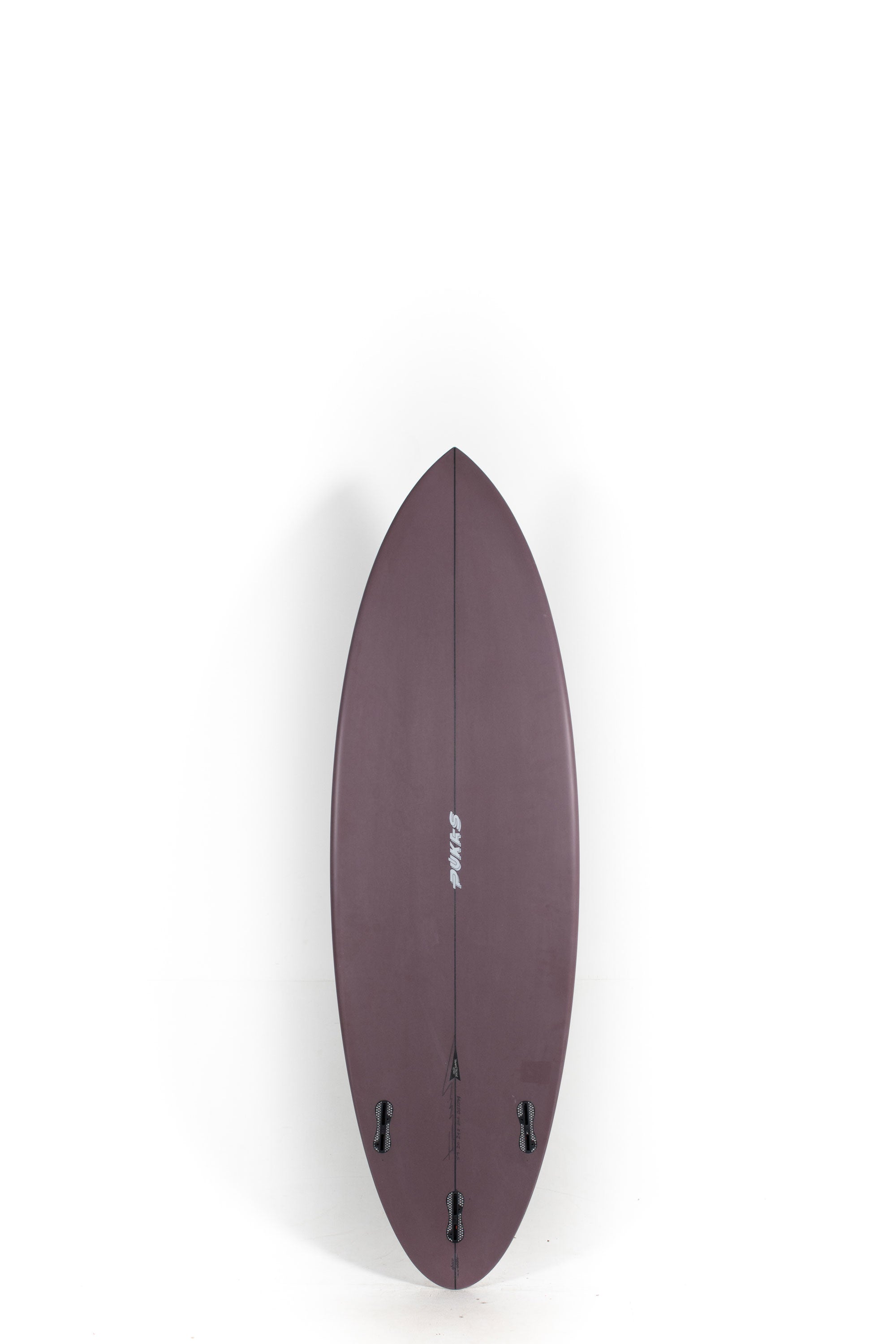 Beige and Vine Red Pukas Surfboard Space Oddity size 5'9" at Happylifeshops - 2