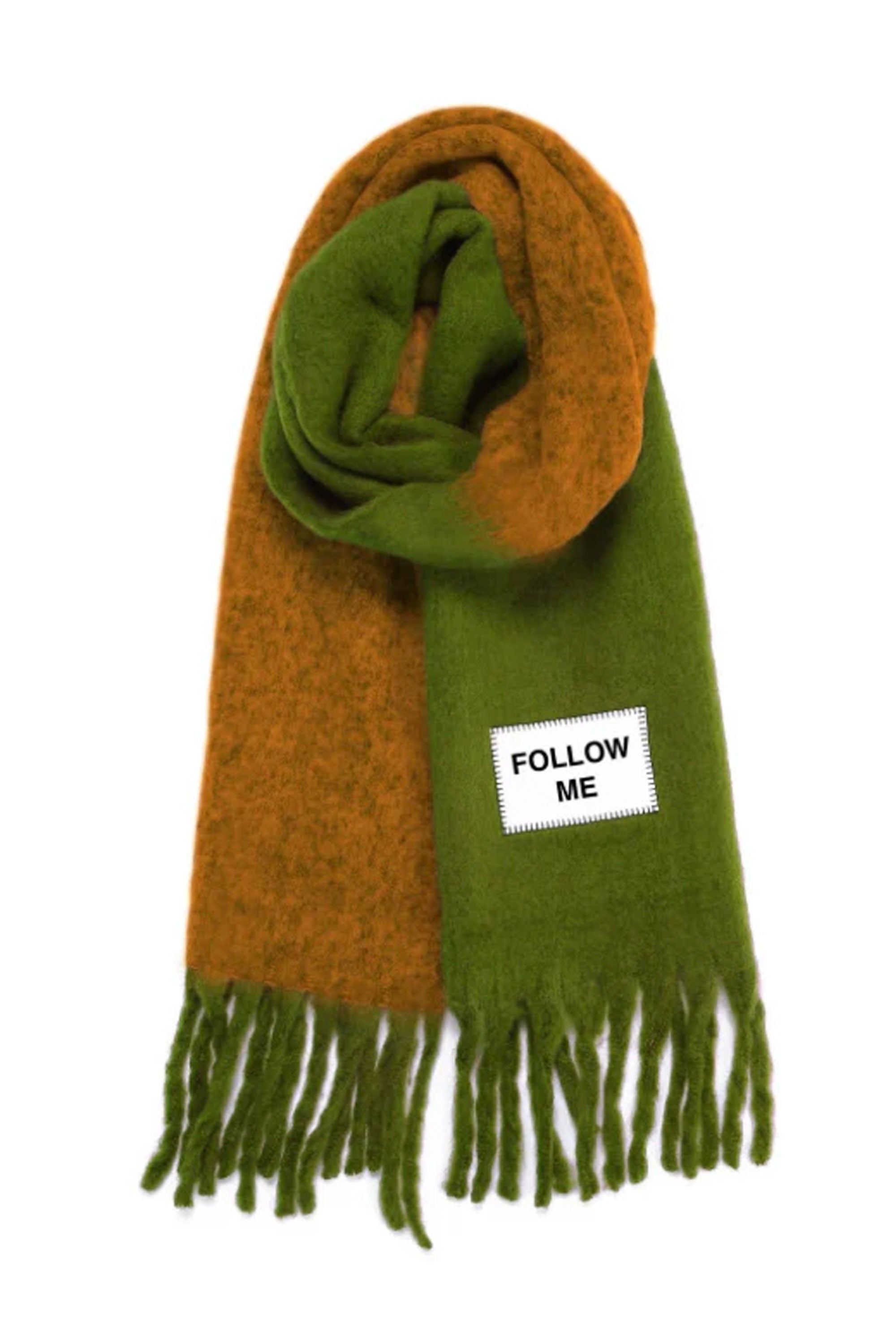 Verb To Do Happylifeshops Maxiscarf Follow Me oversized slogan scarf colorful statement wrap