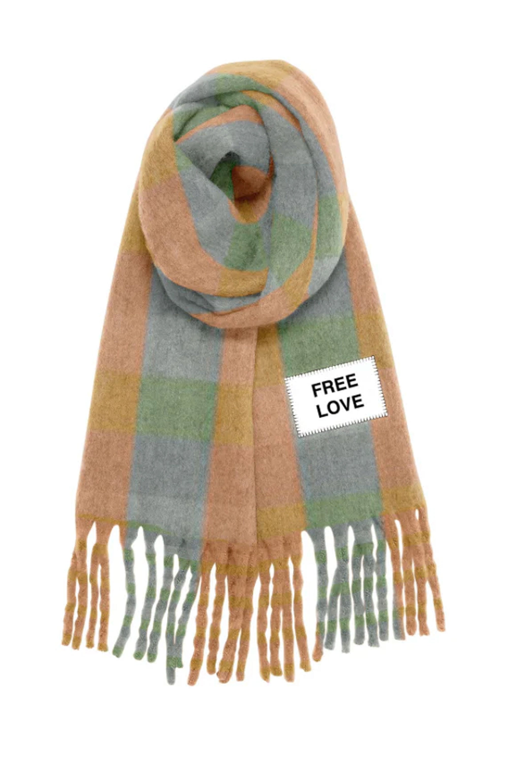 Verb To Do Happylifeshops Maxiscarf Free Love oversized colorful scarf cozy wrap statement accessory
