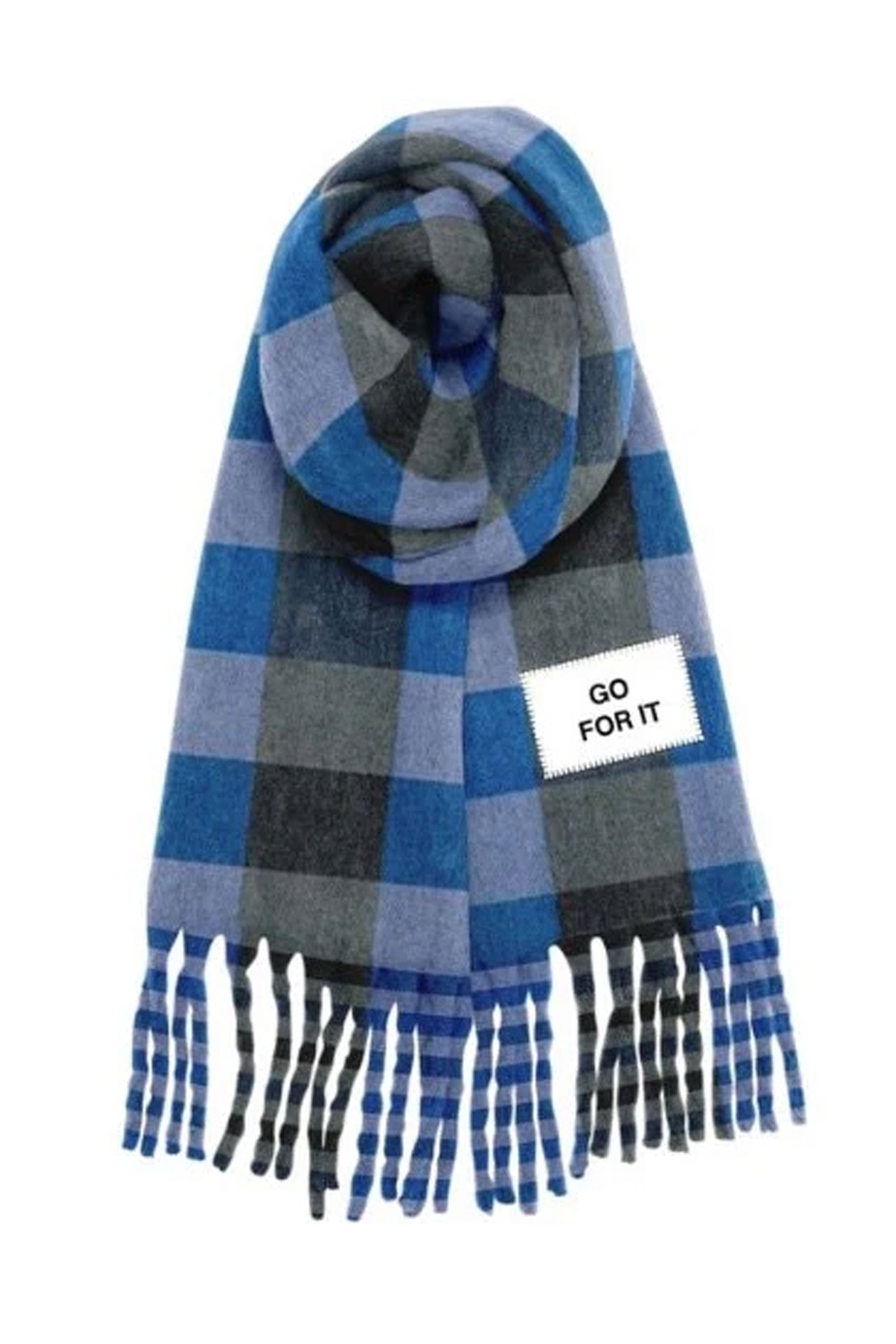 Happylifeshops maxi scarf Go For It oversized wrap positive message