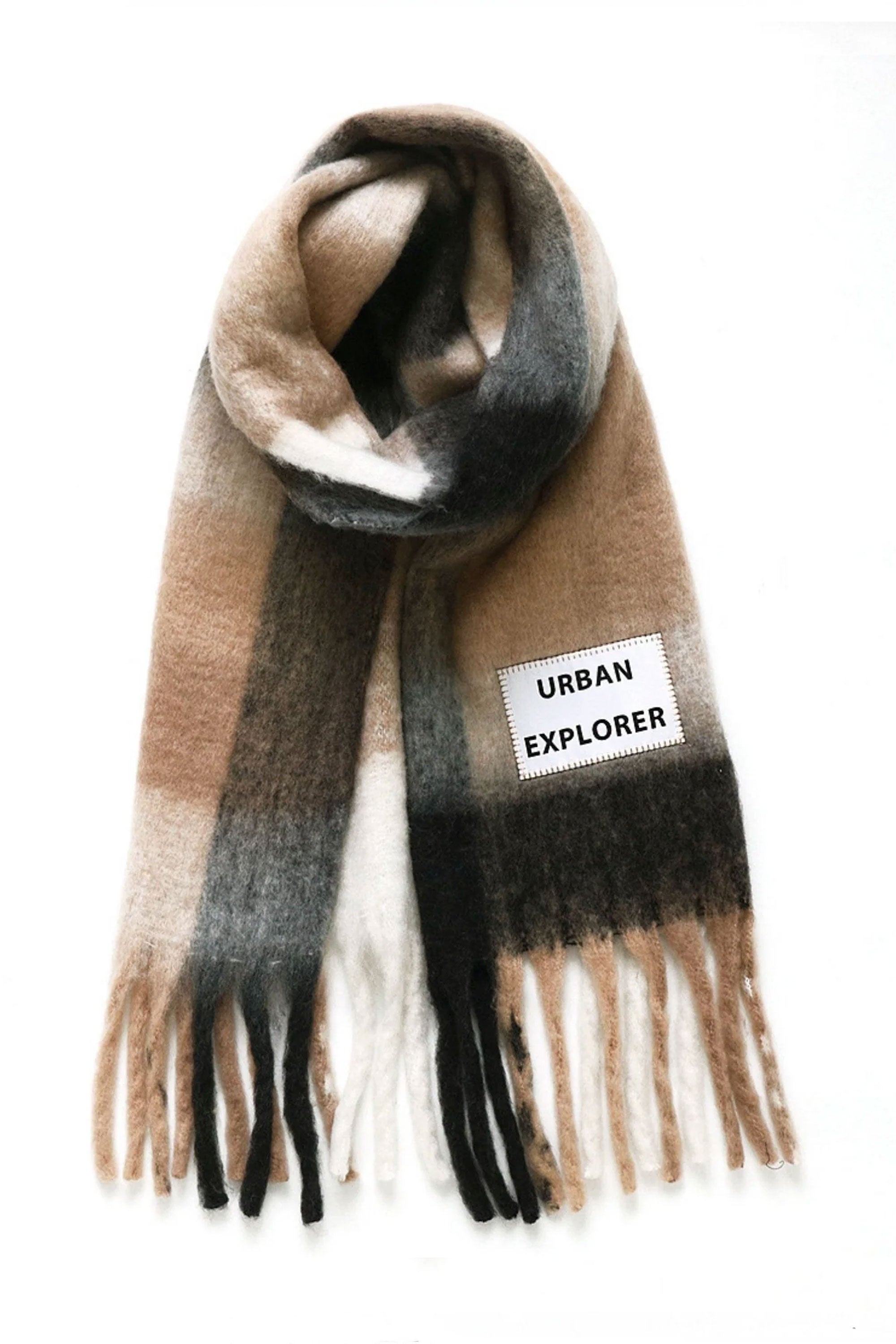 Verb To Do Happylifeshops Urban Explorer oversized check scarf bold statement wrap
