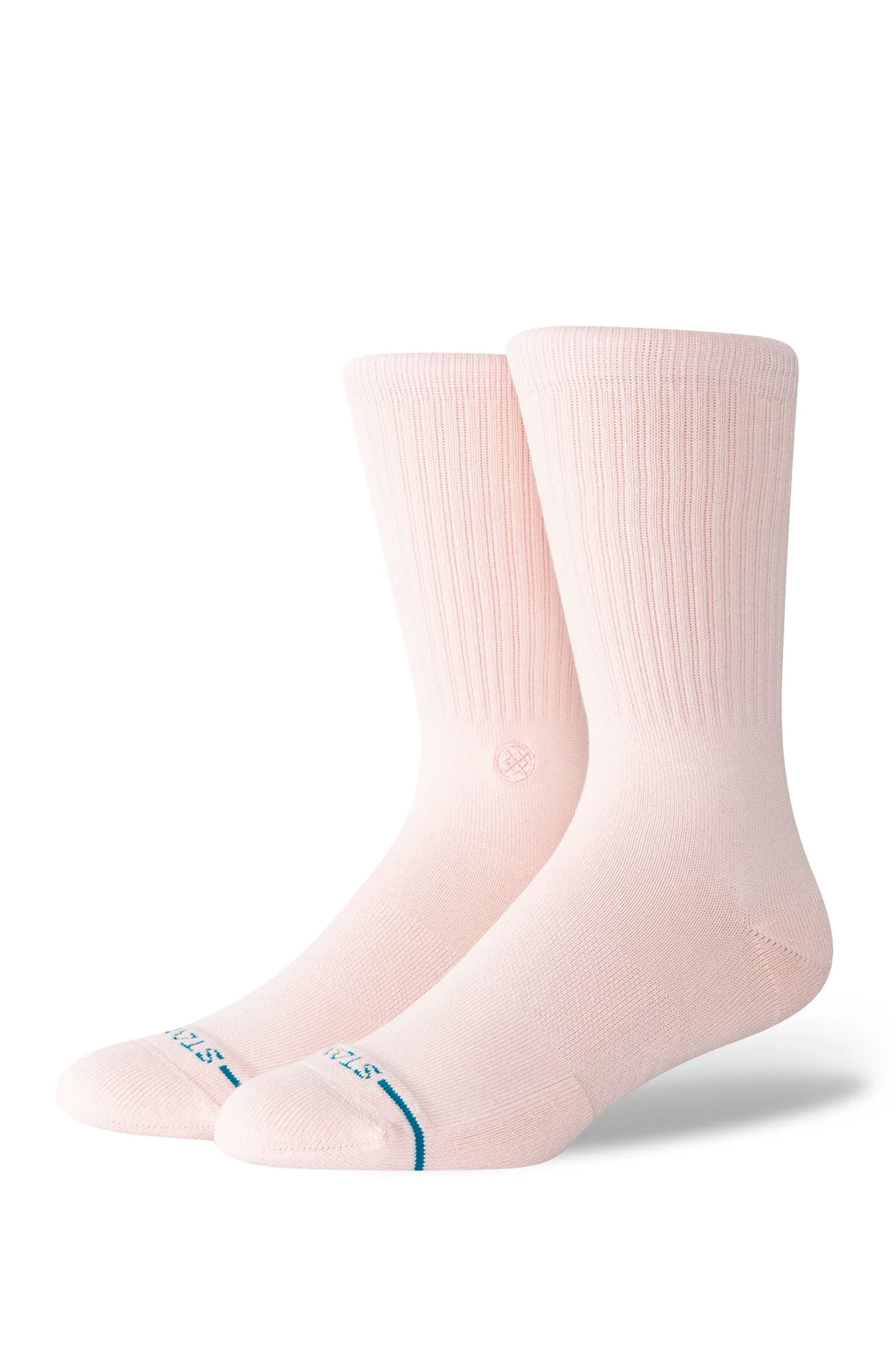Stance Happylifeshops Icon Crew Sock Pink cotton blend vibrant crew socks