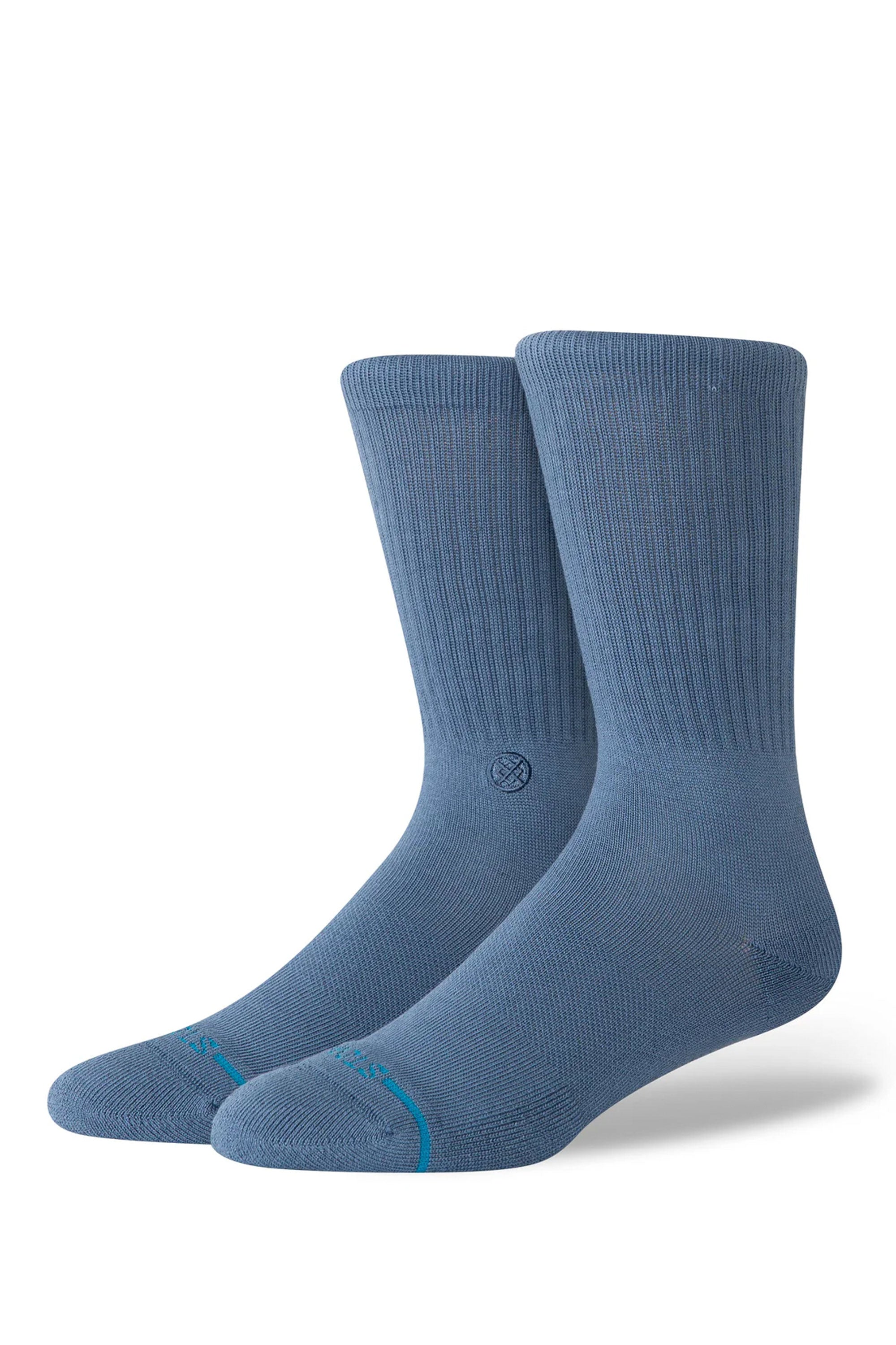 Stance Happylifeshops Icon Crew Sock Sea Blue cotton crew casual fit