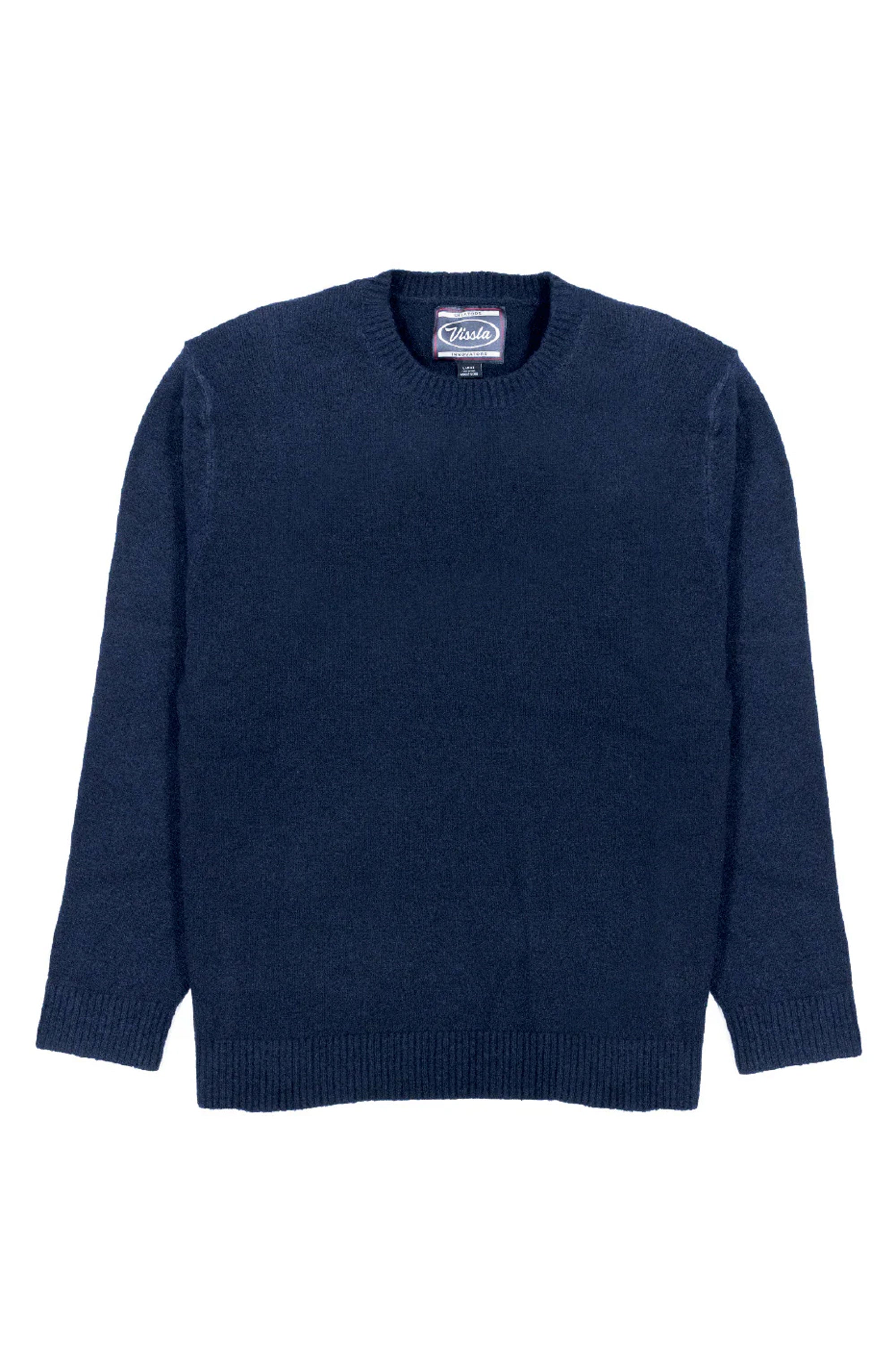 Vissla Happylifeshops Presley Crew Neck Sweater Dark Naval relaxed fit knit