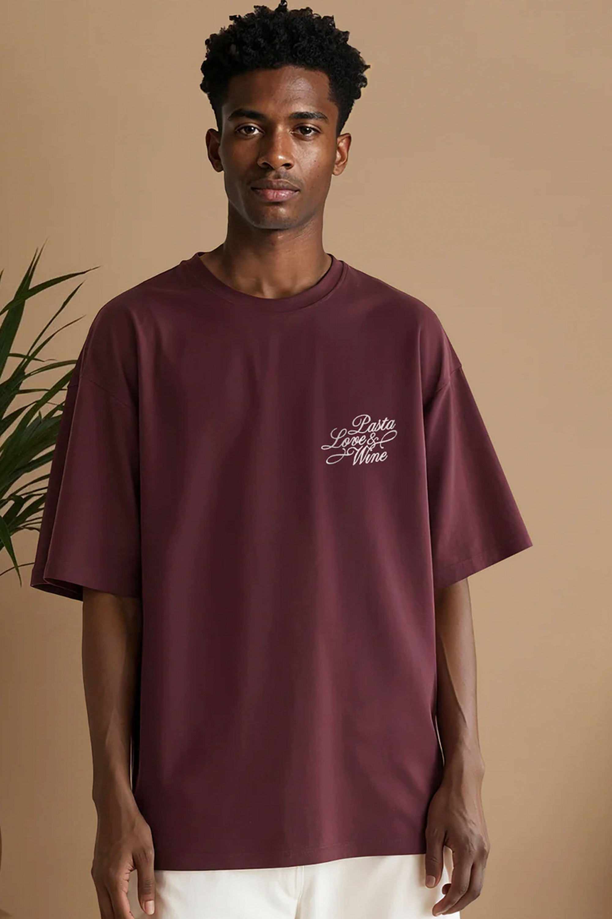Pukas-Surf-Shop-Tee-Joys-Of-Life-Tee-burgundy