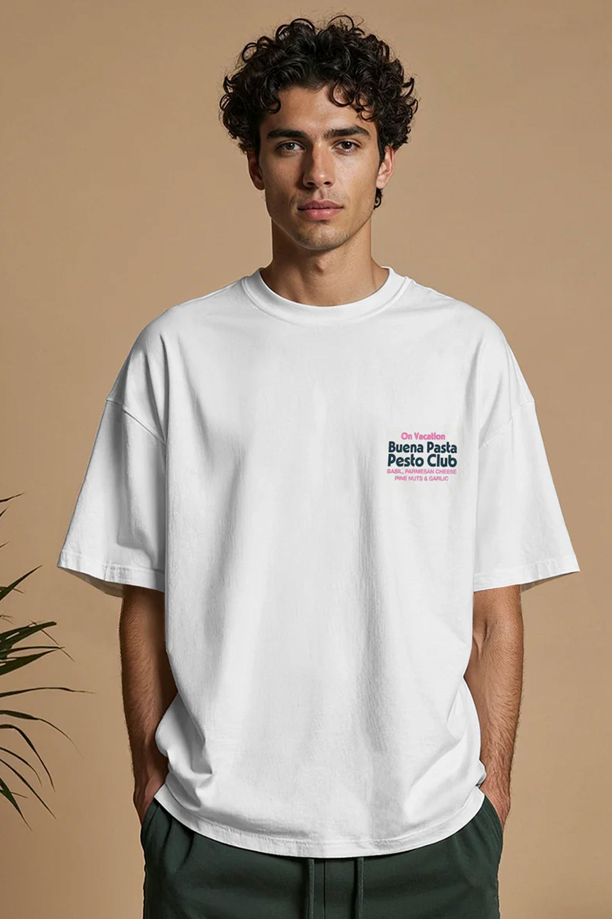 Pukas-Surf-Shop-Tee-On-Vacation-Pesto-Tee-White