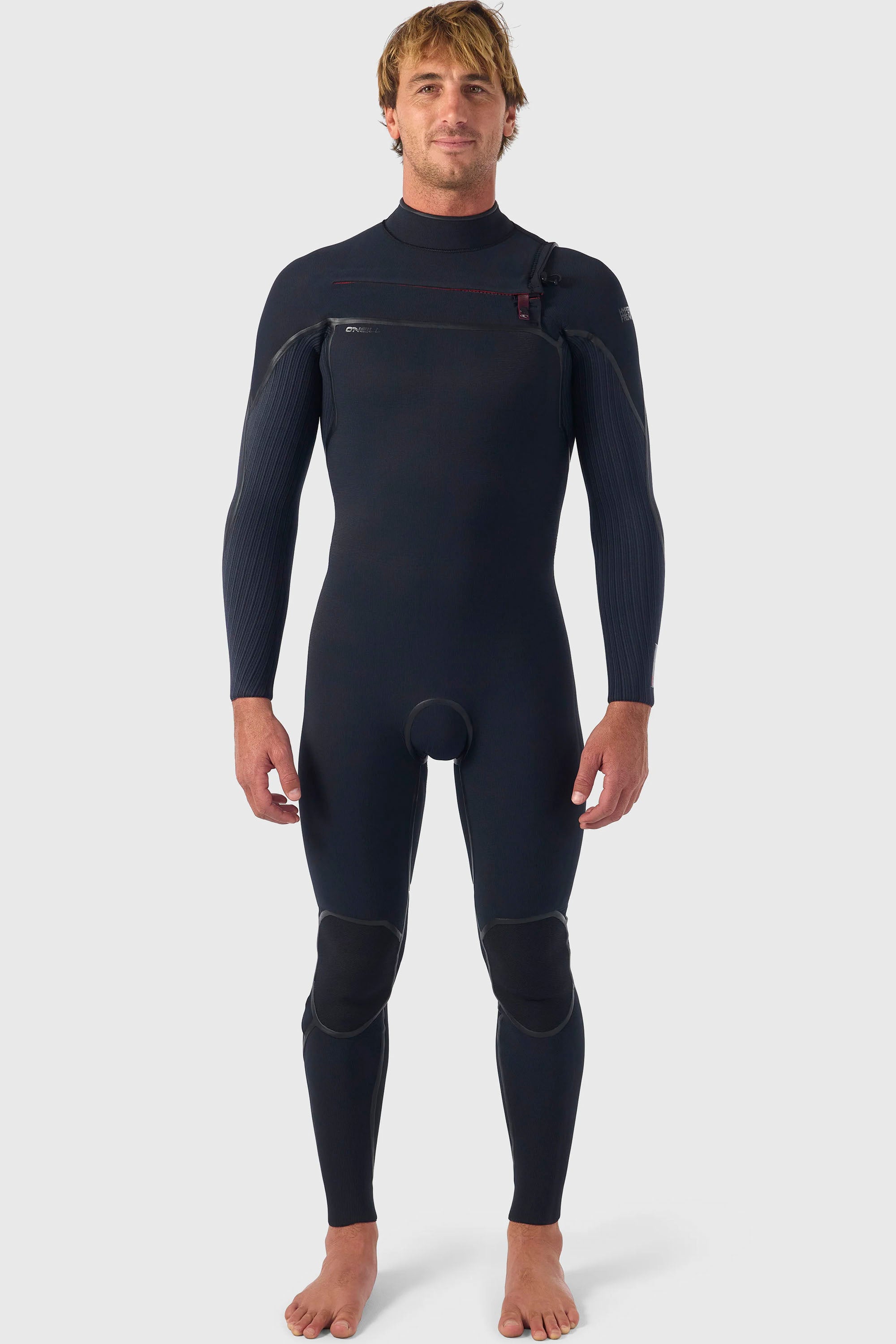 O’Neill Happylifeshops Hyperfreak Fire 4/3 Chest-Zip Full Wetsuit Black/Black men’s surf gear